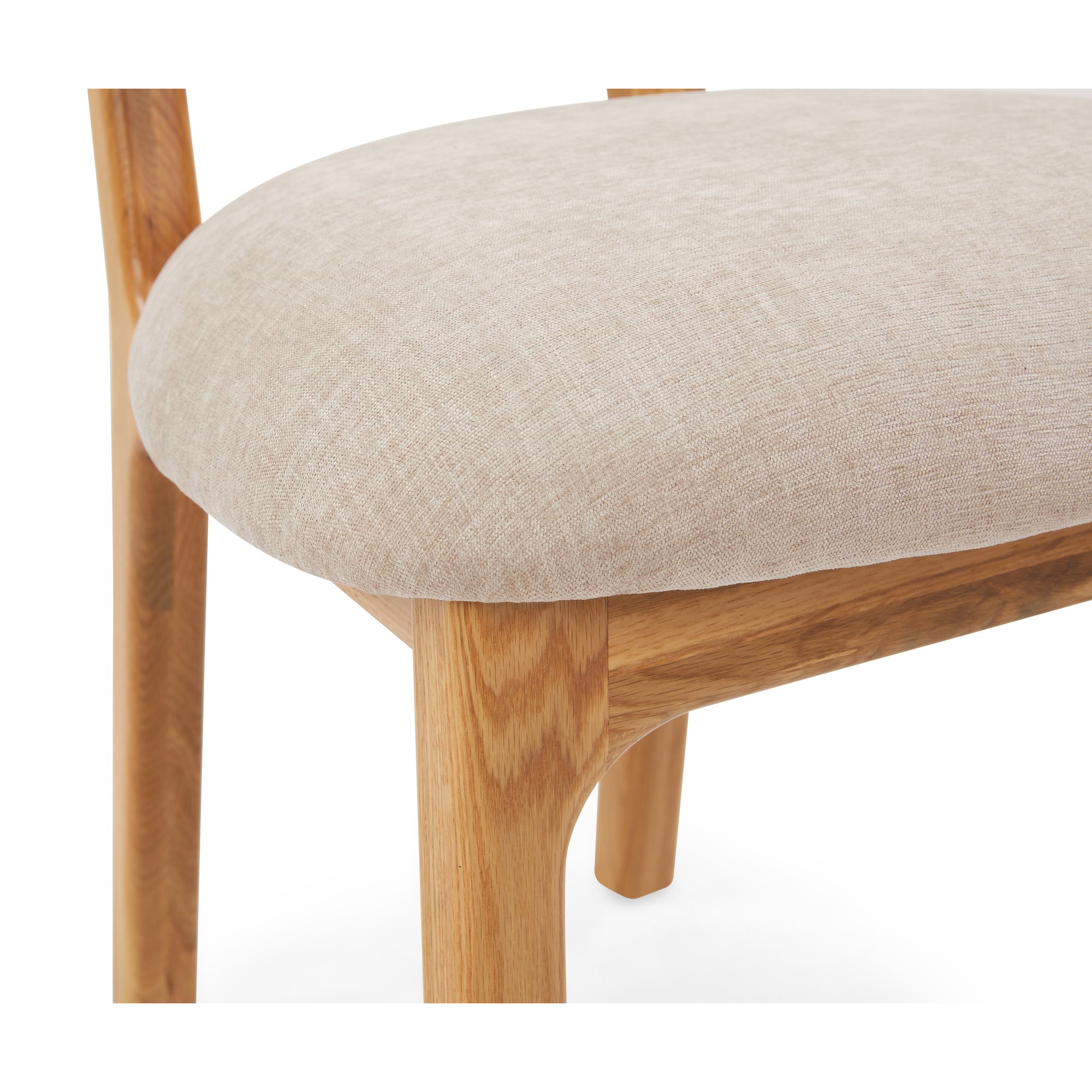 Silla de Comedor Klee con Estructura de Roble Natural y Tela Modern Sand - image 7