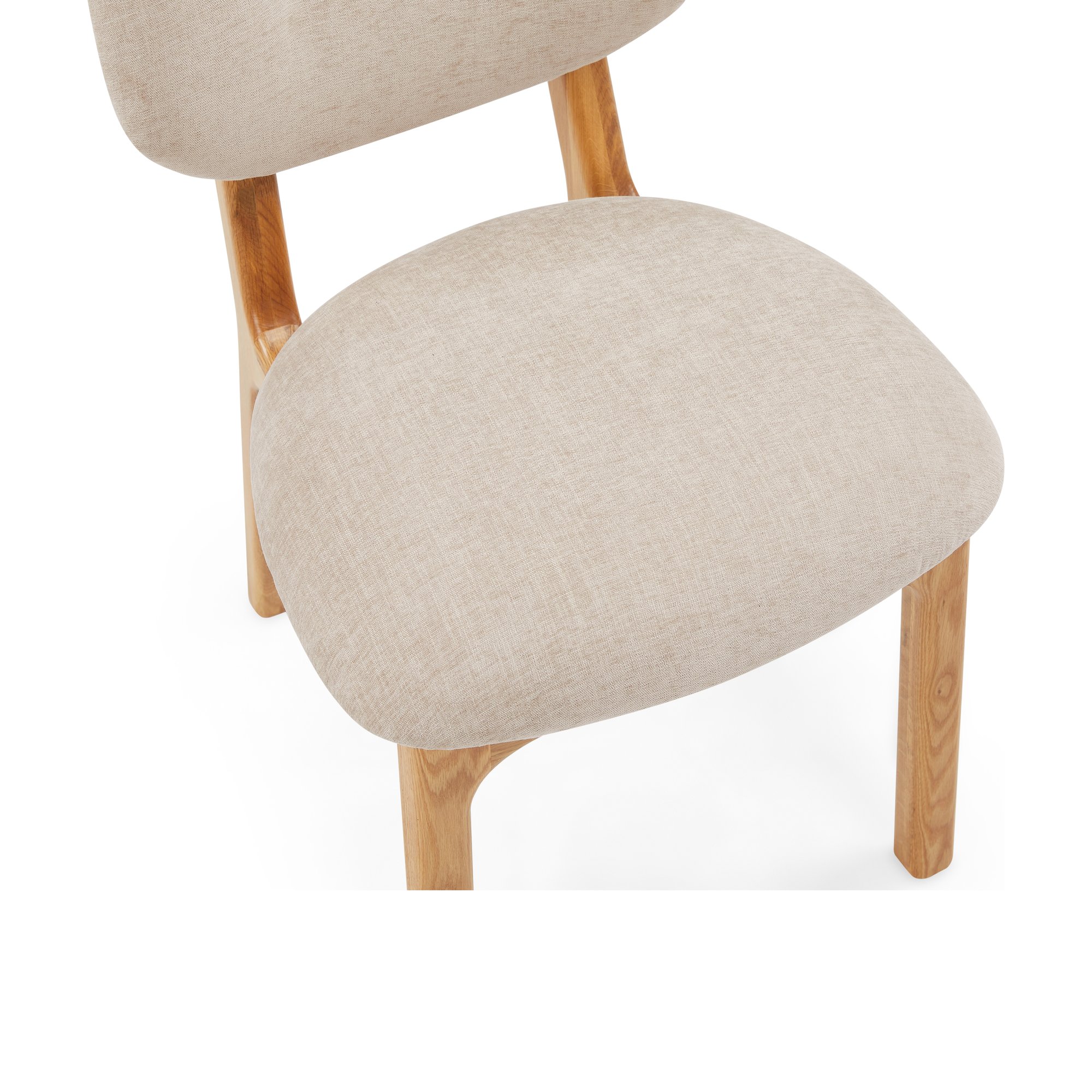 Silla de Comedor Klee con Estructura de Roble Natural y Tela Modern Sand - image 8