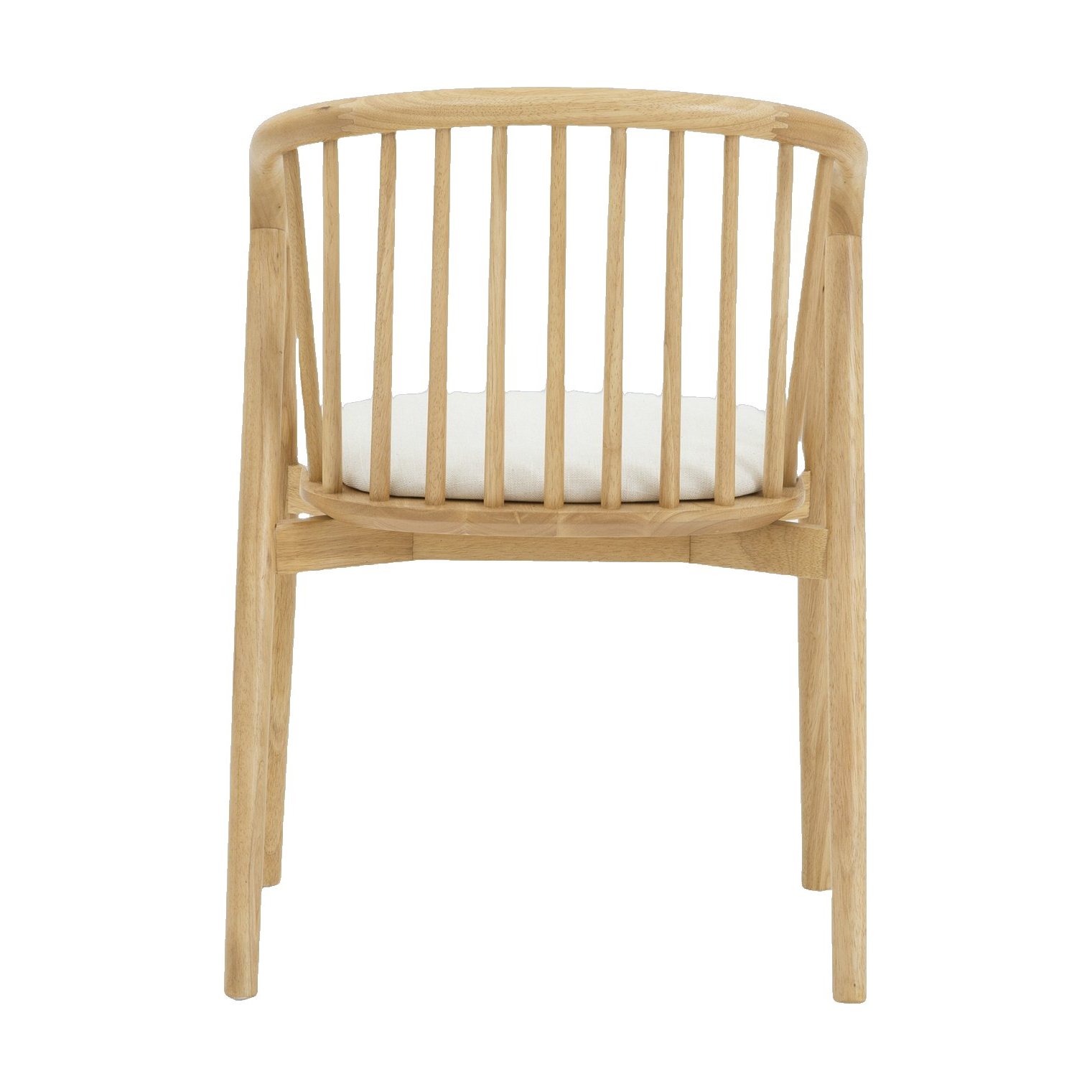 Lake Arm Chair with Natural Rubberwood Frame and Diego Cream Fabric - image 5