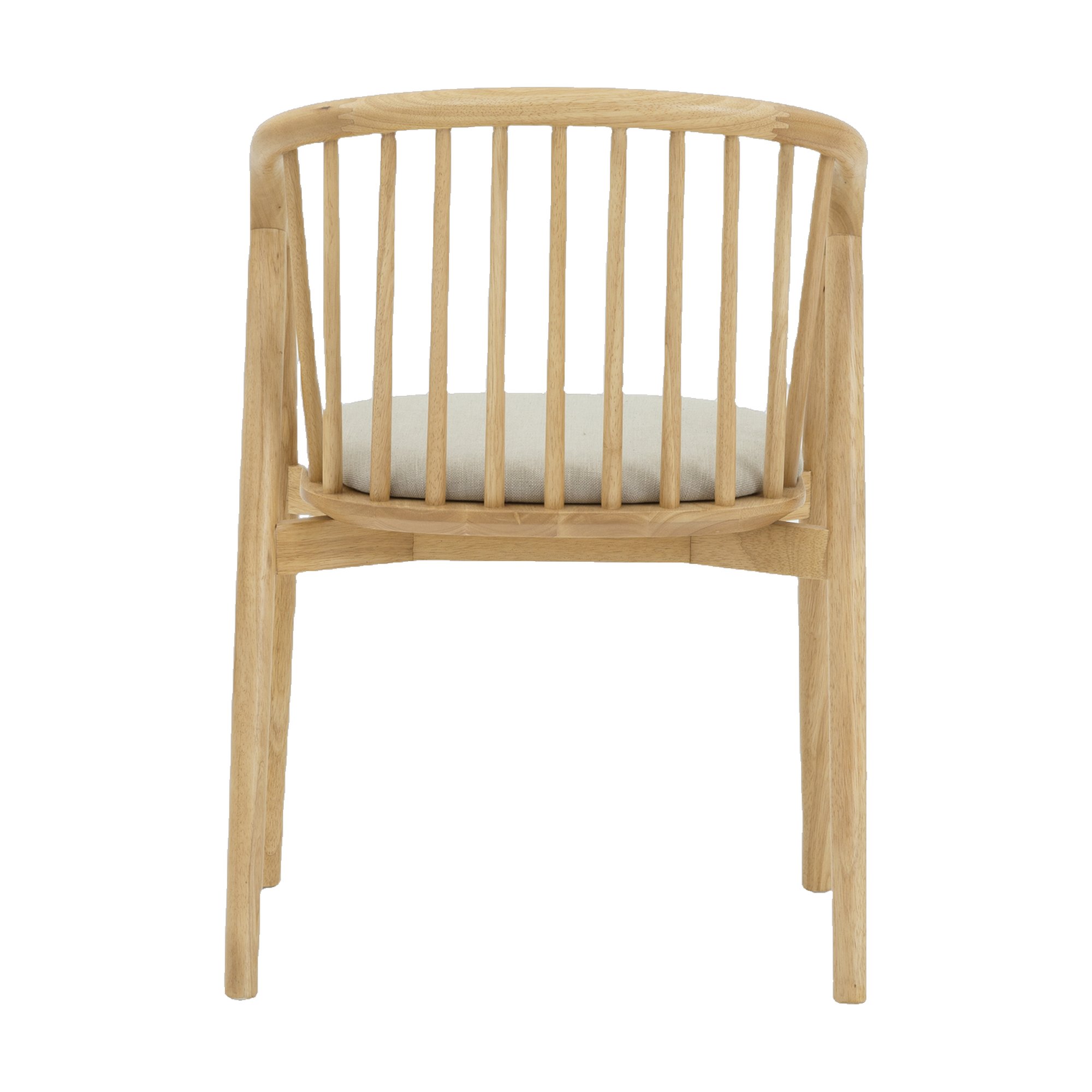 Silla de Comedor Lake con Brazos, con Estructura de Rubberwood Natural y Tela Diego Mineral - image 7
