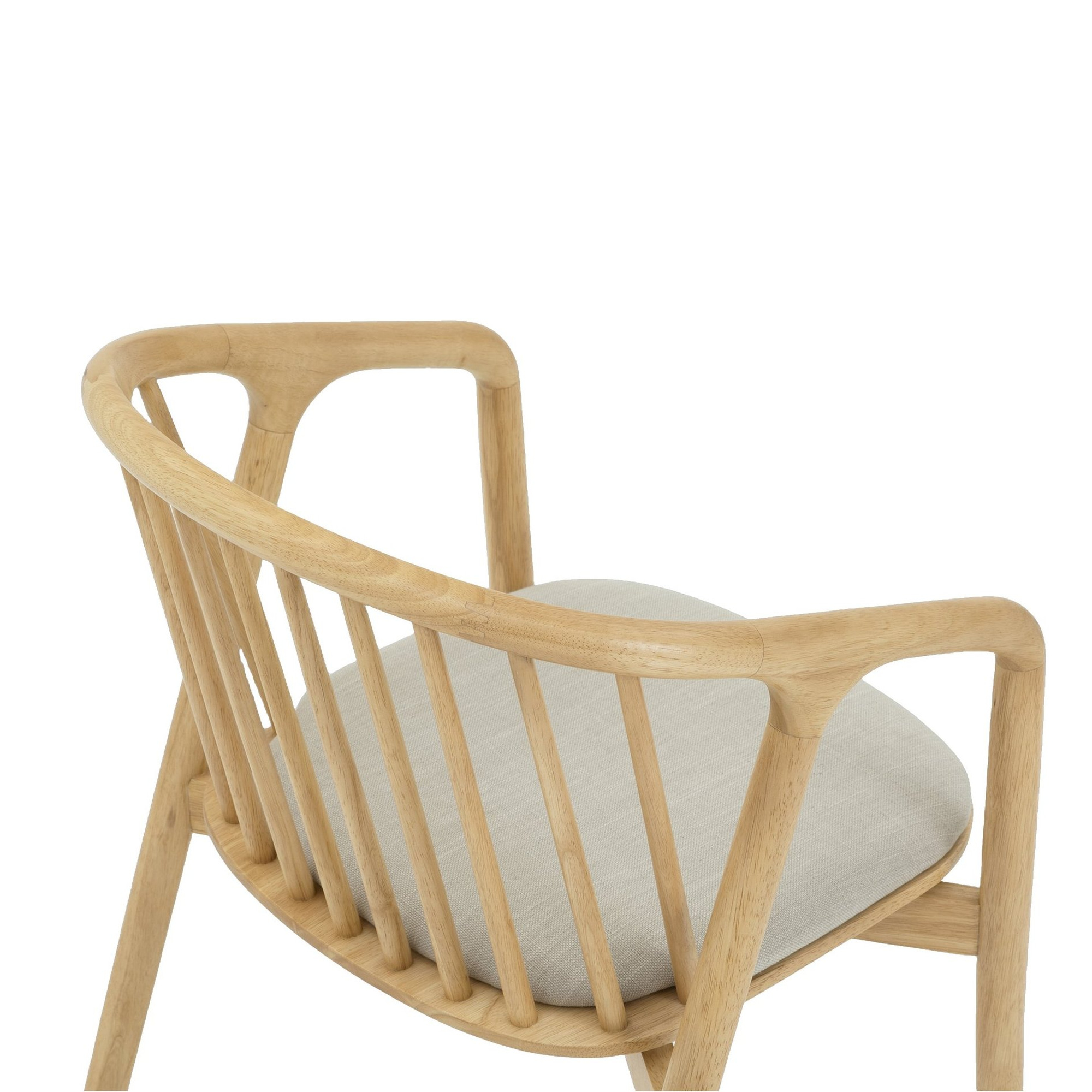 Silla de Comedor Lake con Brazos, con Estructura de Rubberwood Natural y Tela Diego Mineral - image 8