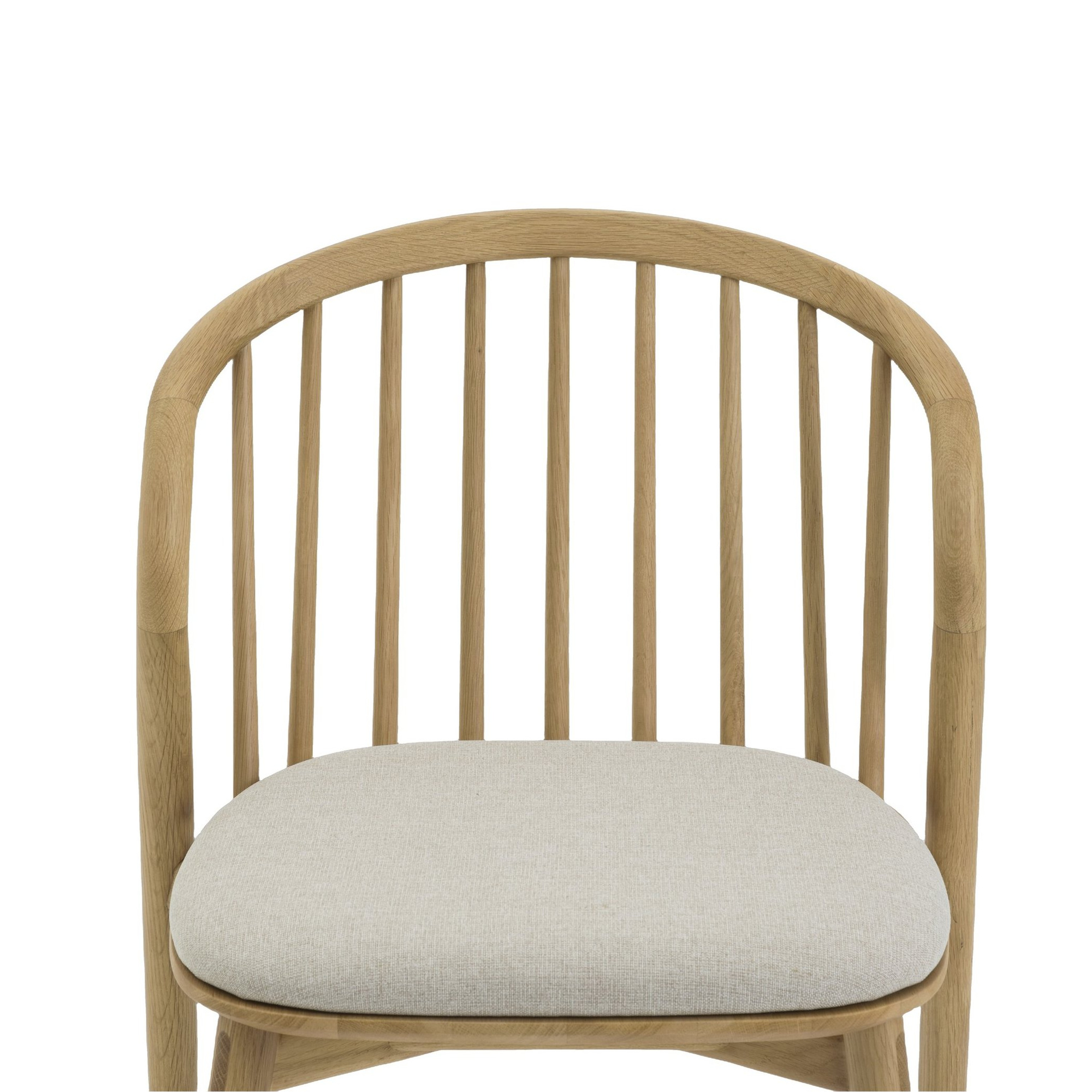 Silla de Comedor Luna con Estructura de Rubberwood Natural y Tela Diego Mineral - image 6