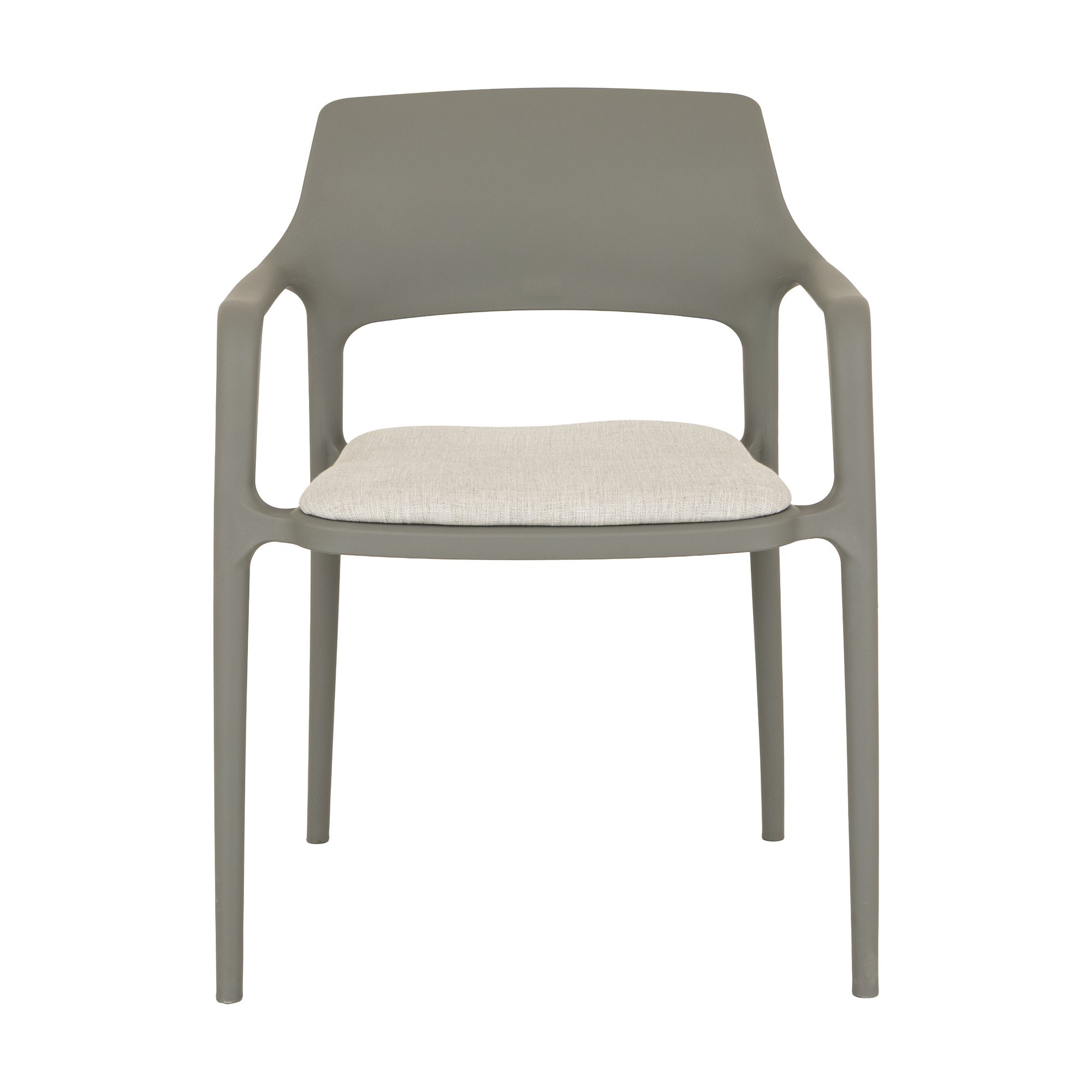 Silla Medusa con Asiento Tapizado con Estructura de Polipropileno Gris y Tela Diego Kit - image 2