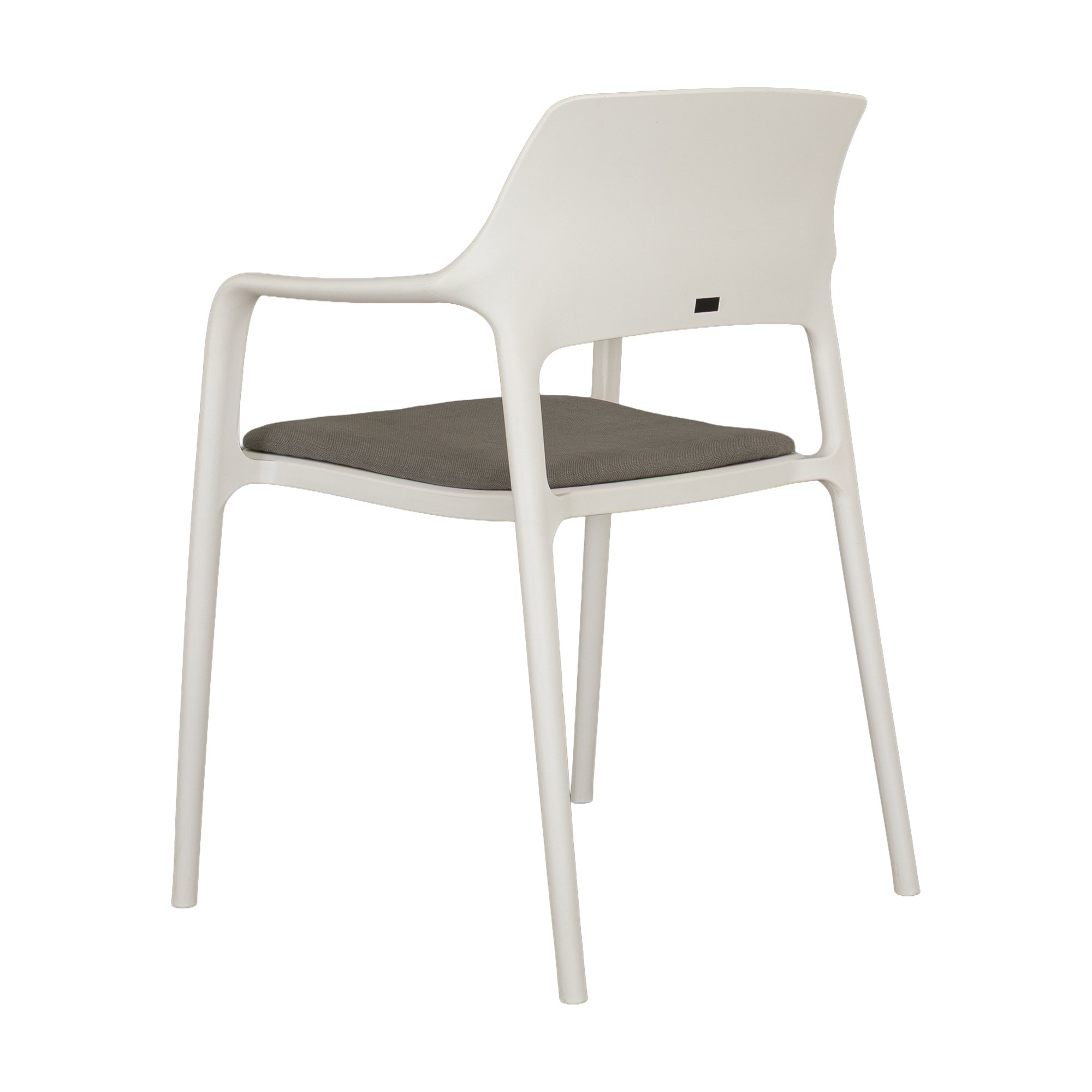 Silla Medusa con Asiento Tapizado con Estructura de Polipropileno Blanco Hueso y Tela Diego Steel - image 2