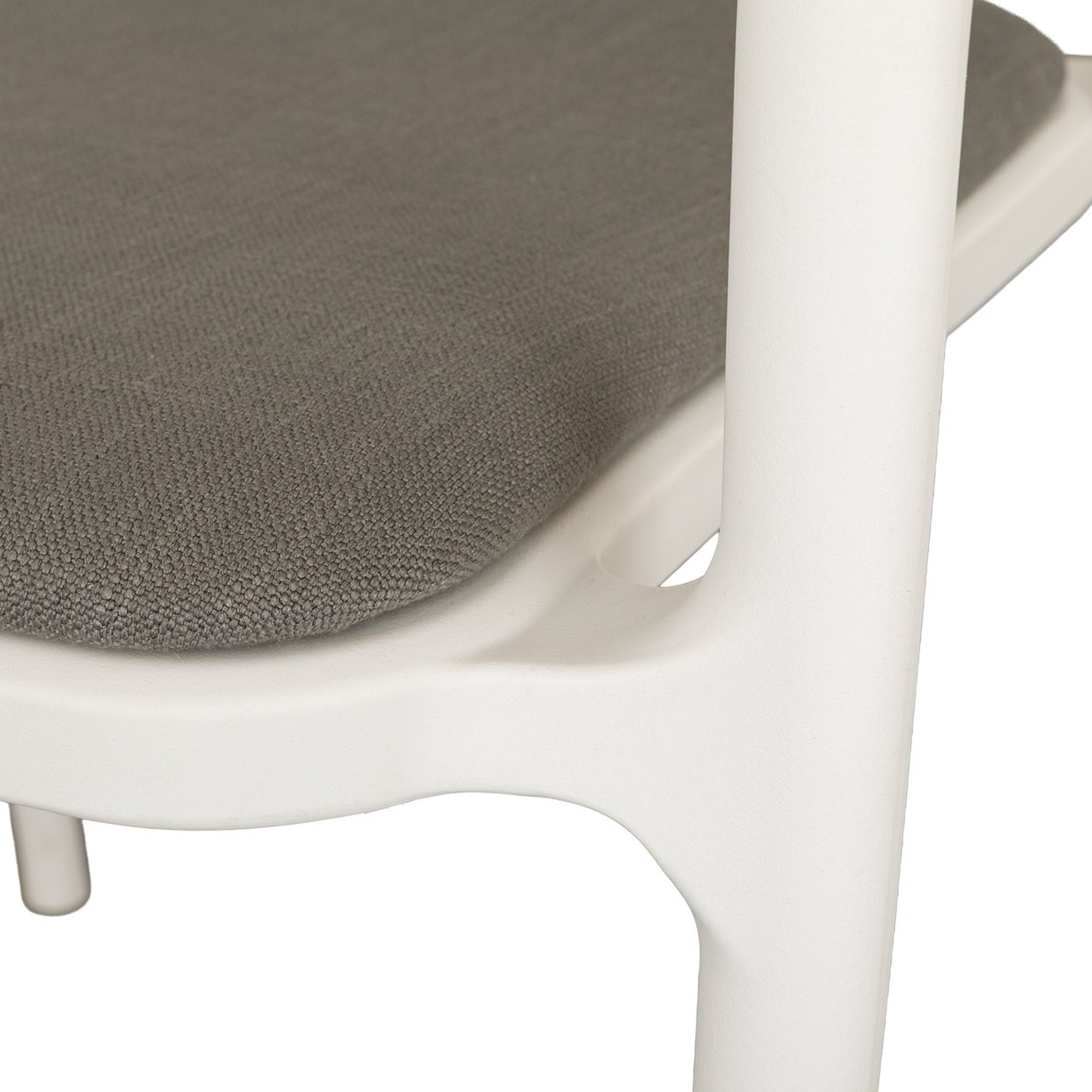 Silla Medusa con Asiento Tapizado con Estructura de Polipropileno Blanco Hueso y Tela Diego Steel - image 3