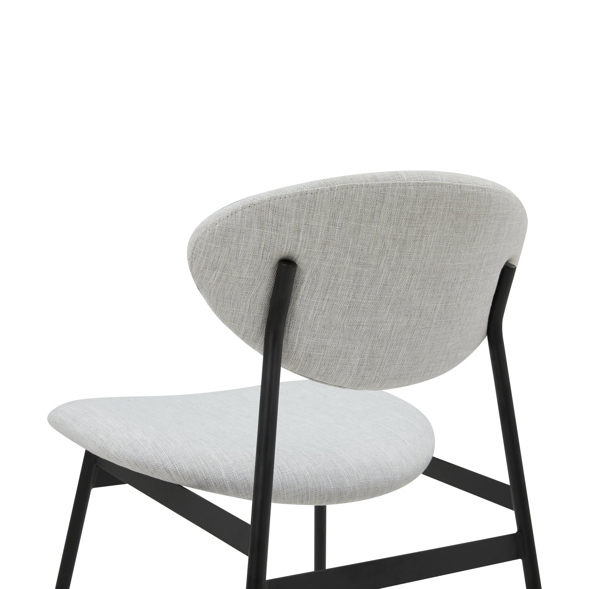 Milton Dining Chair with Black Steel Frame and Diego Kit Fabric - image 10