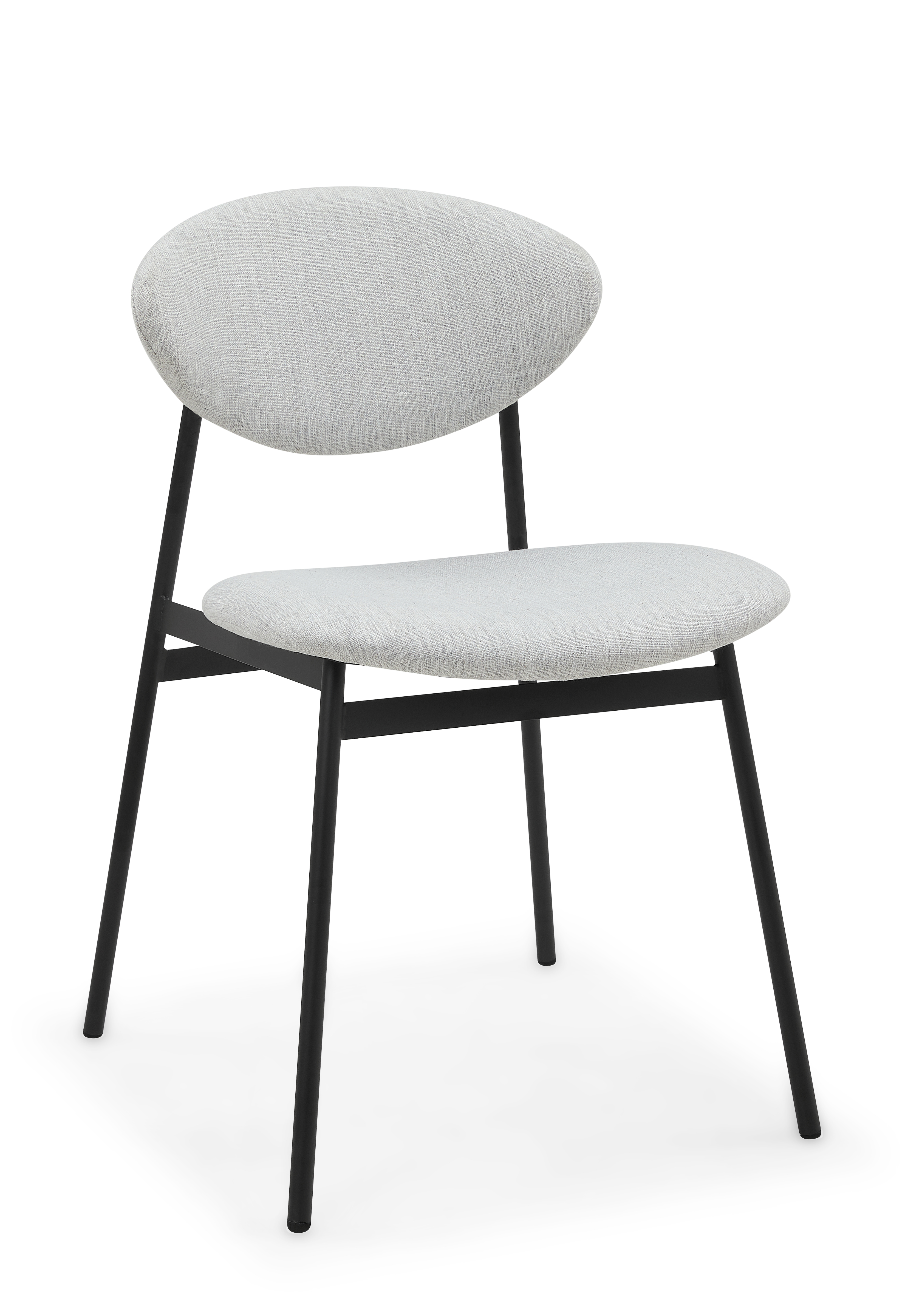 Milton Dining Chair with Black Steel Frame and Diego Kit Fabric - image 2