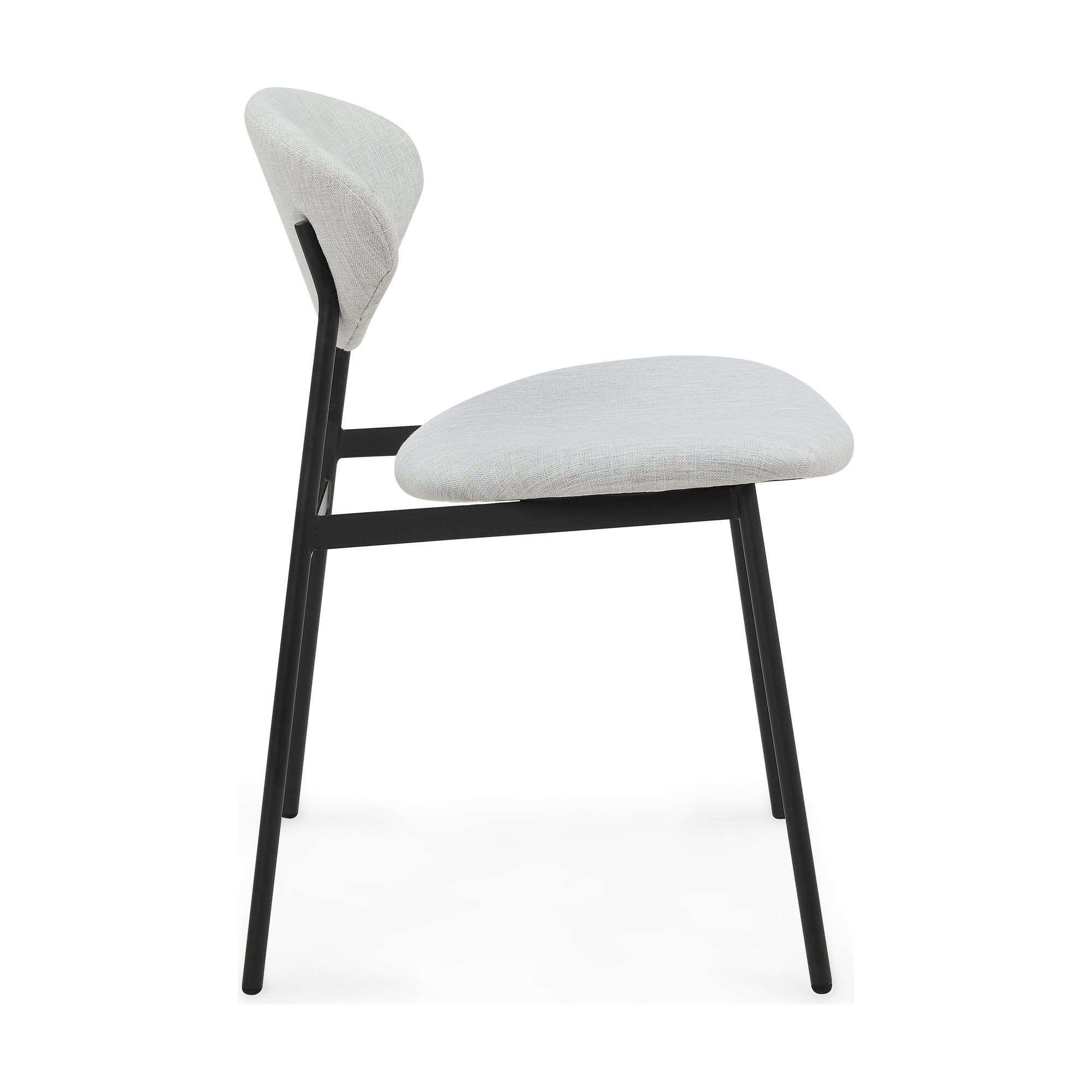 Milton Dining Chair with Black Steel Frame and Diego Kit Fabric - image 4