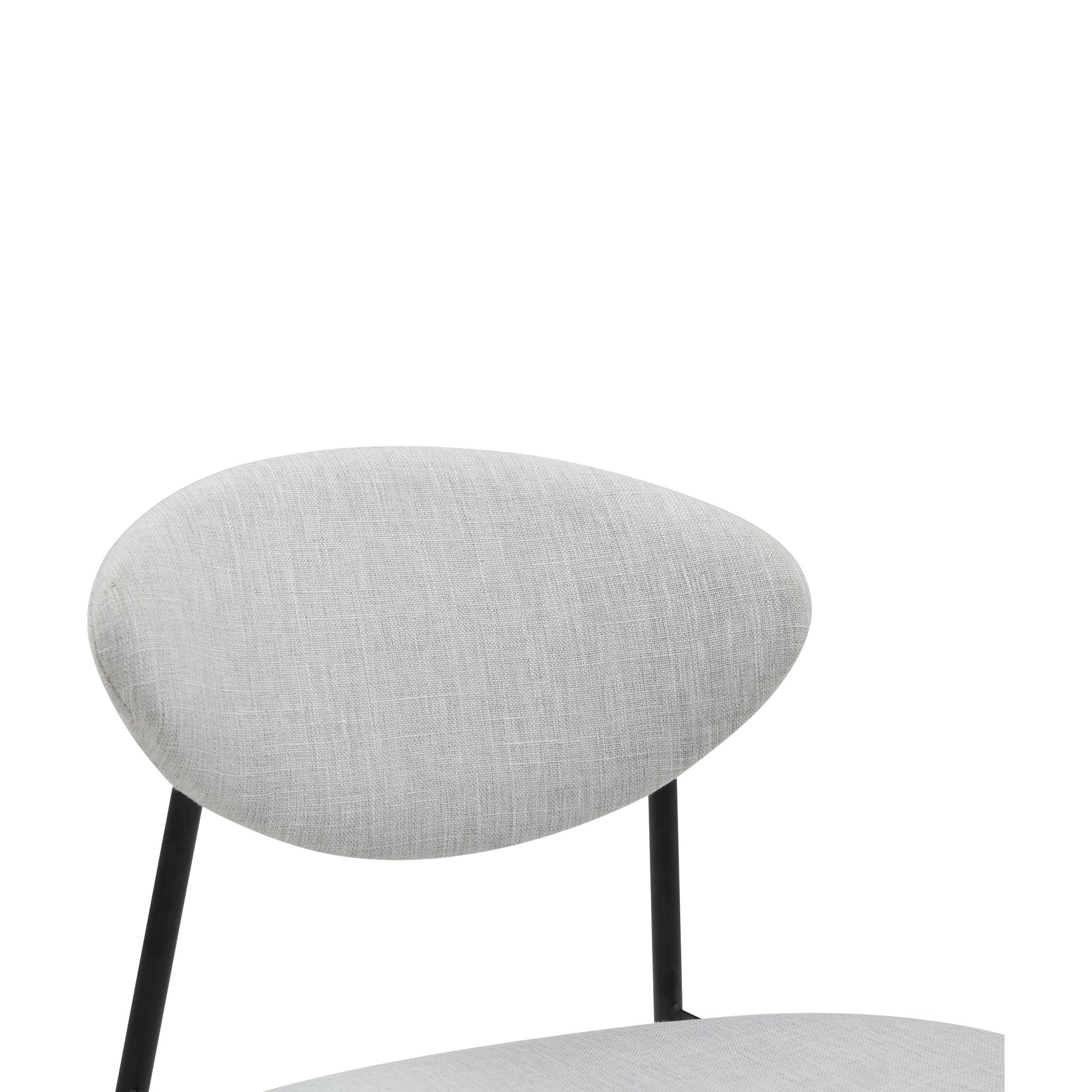 Milton Dining Chair with Black Steel Frame and Diego Kit Fabric - image 6