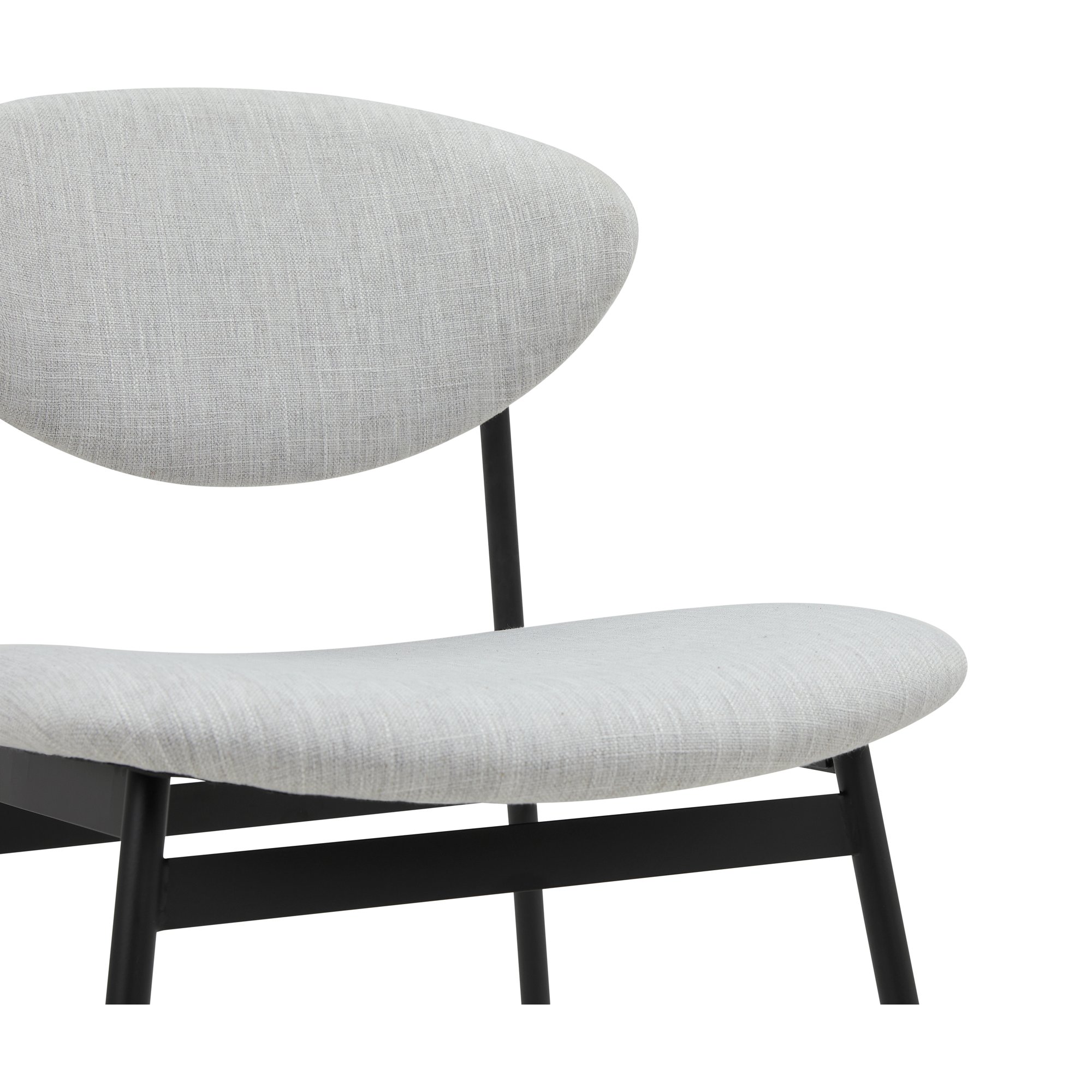 Milton Dining Chair with Black Steel Frame and Diego Kit Fabric - image 7