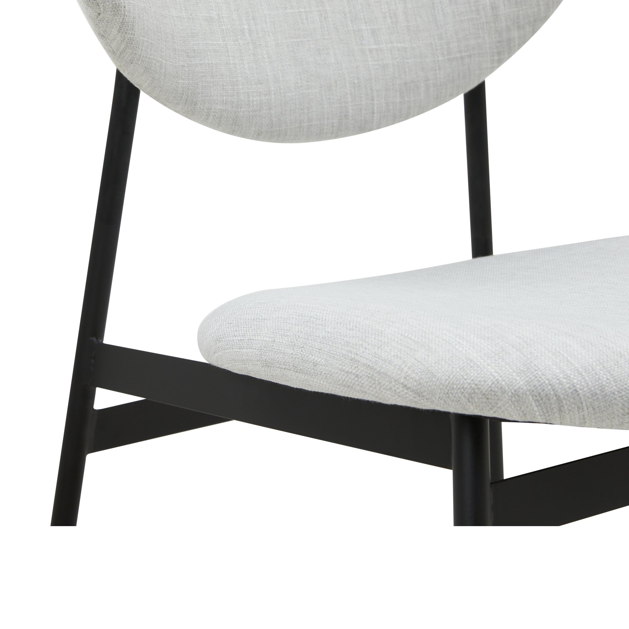 Milton Dining Chair with Black Steel Frame and Diego Kit Fabric - image 8