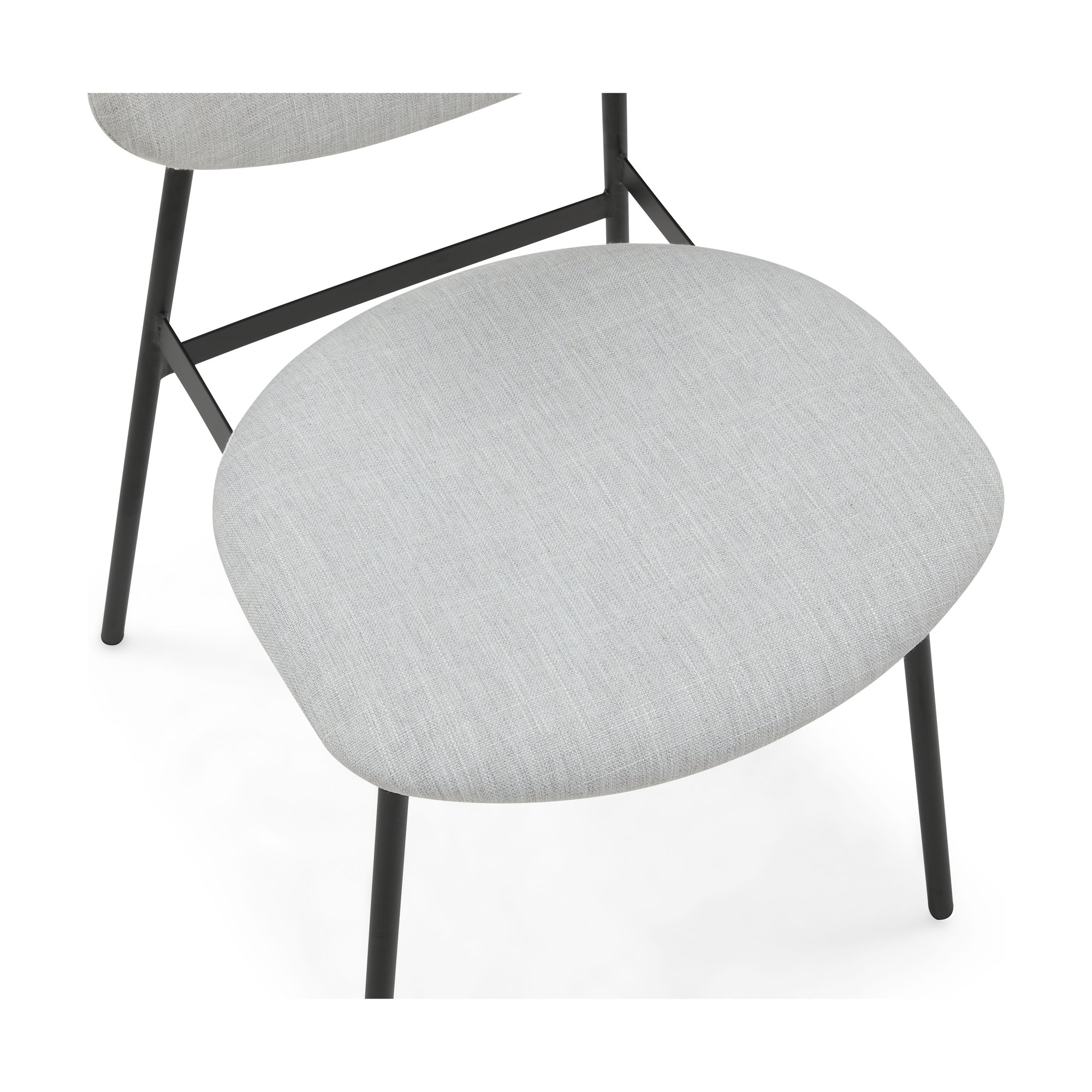 Milton Dining Chair with Black Steel Frame and Diego Kit Fabric - image 9
