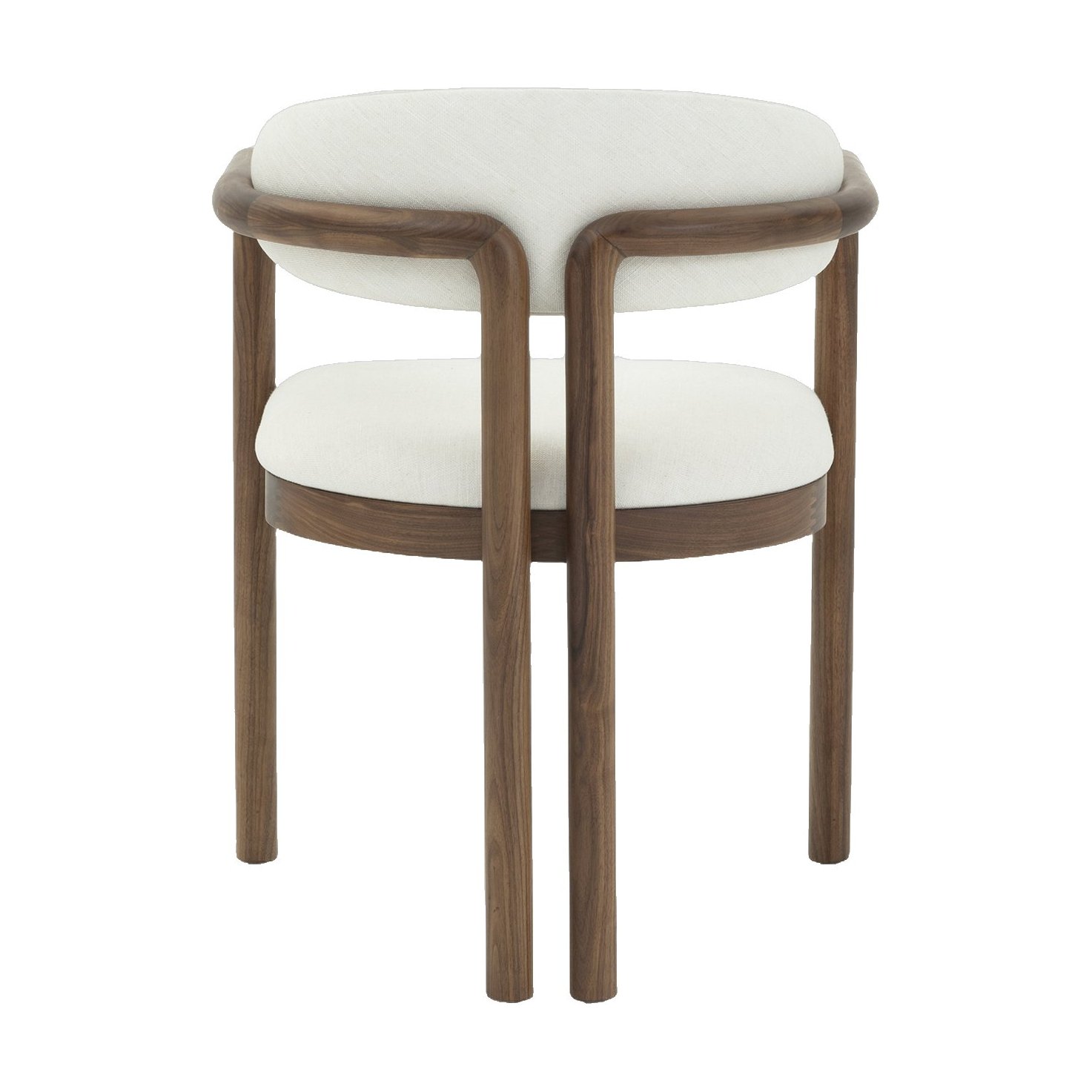 Silla de Comedor Palermo con Brazos, con Estructura de Nogal Natural y Tela Diego Cream - image 3