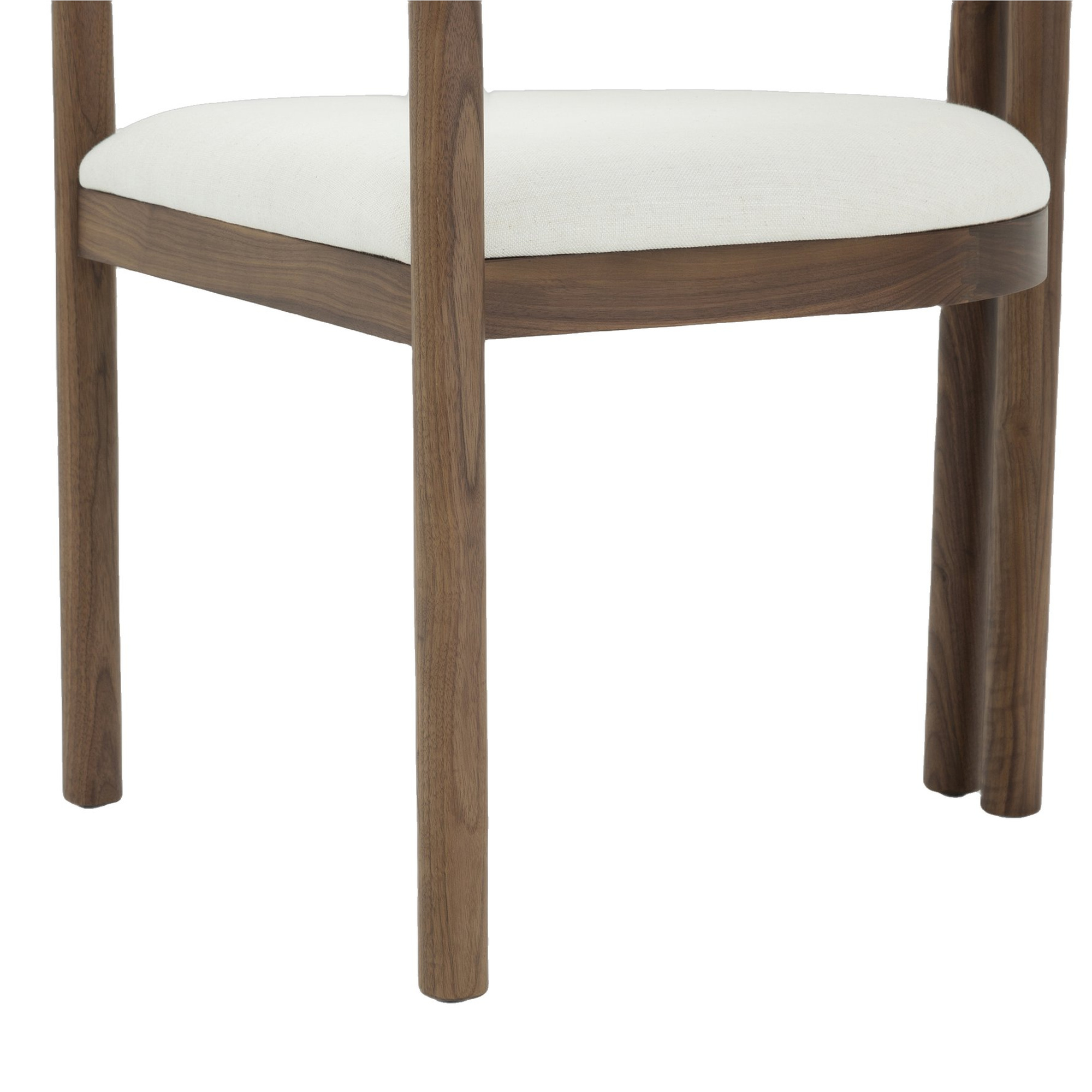 Silla de Comedor Palermo con Brazos, con Estructura de Nogal Natural y Tela Diego Cream - image 8