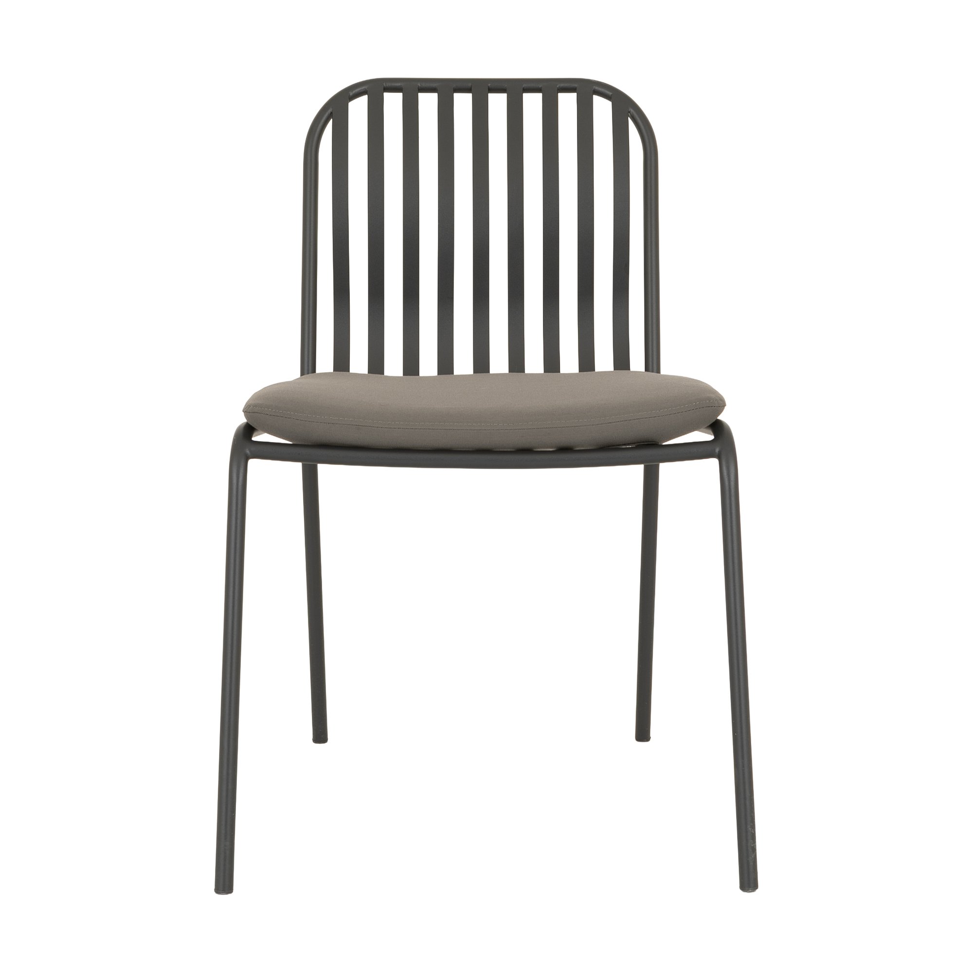 Silla Petrol con Estructura de Acero Negro y Tela Solara Charcoal - image 2