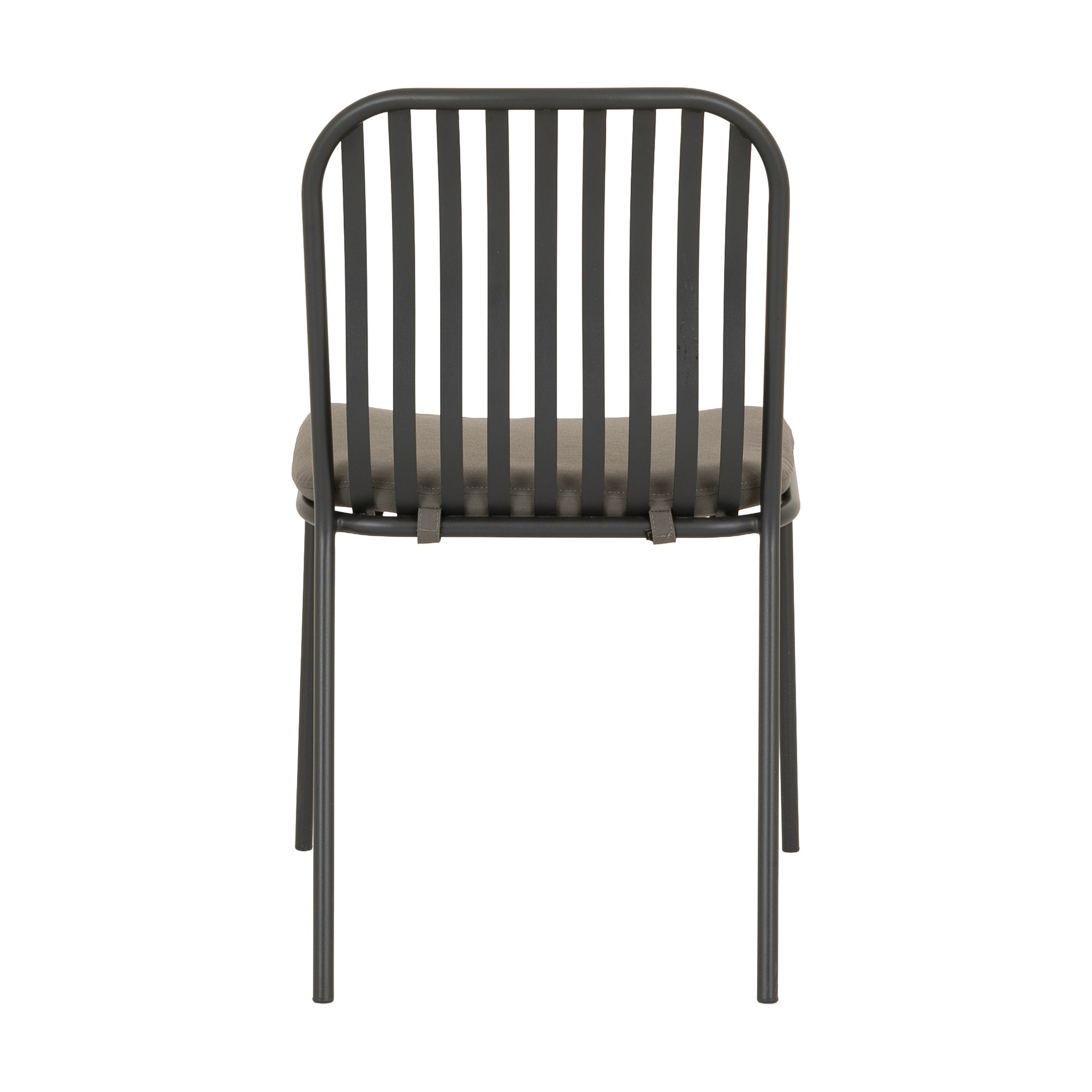 Silla Petrol con Estructura de Acero Negro y Tela Solara Charcoal - image 3
