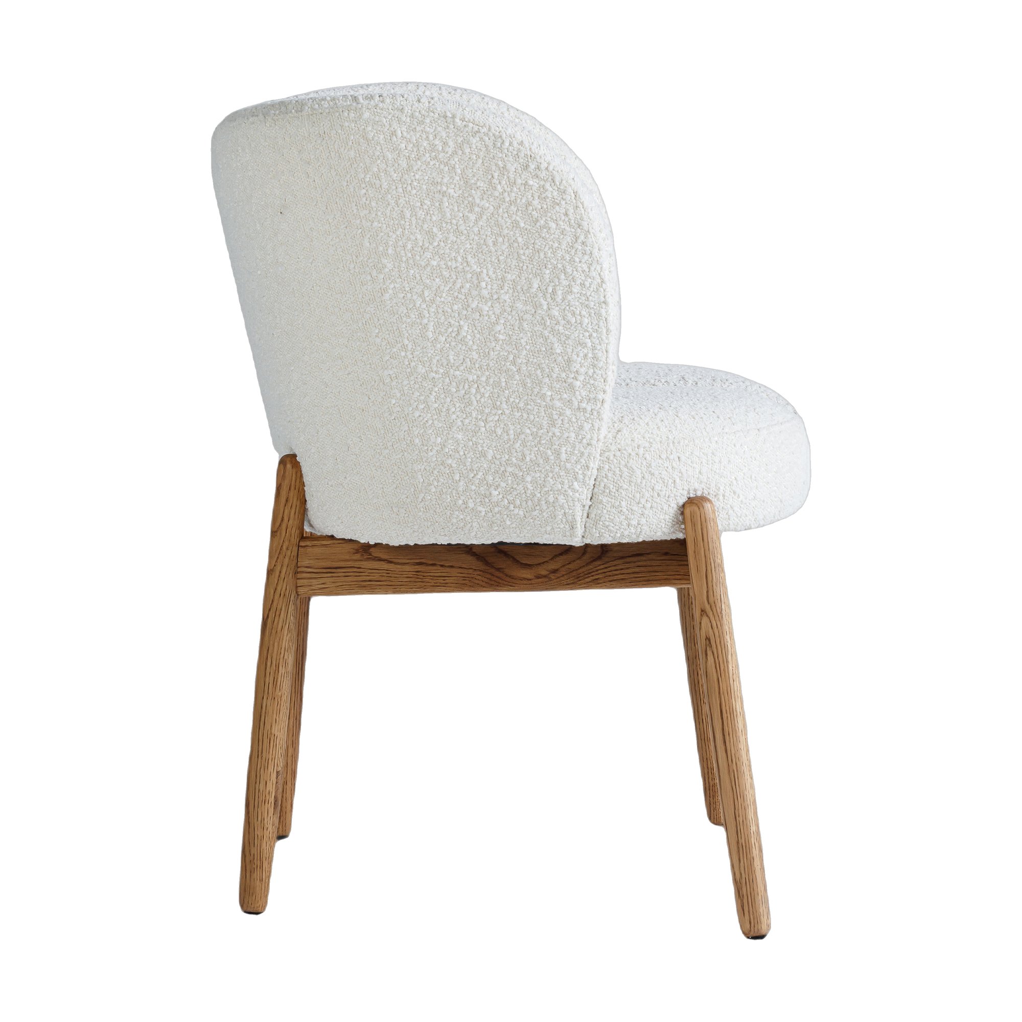 Shibuya Dining Chair with Natural Oak Frame and Olana Off White Fabric - image 2