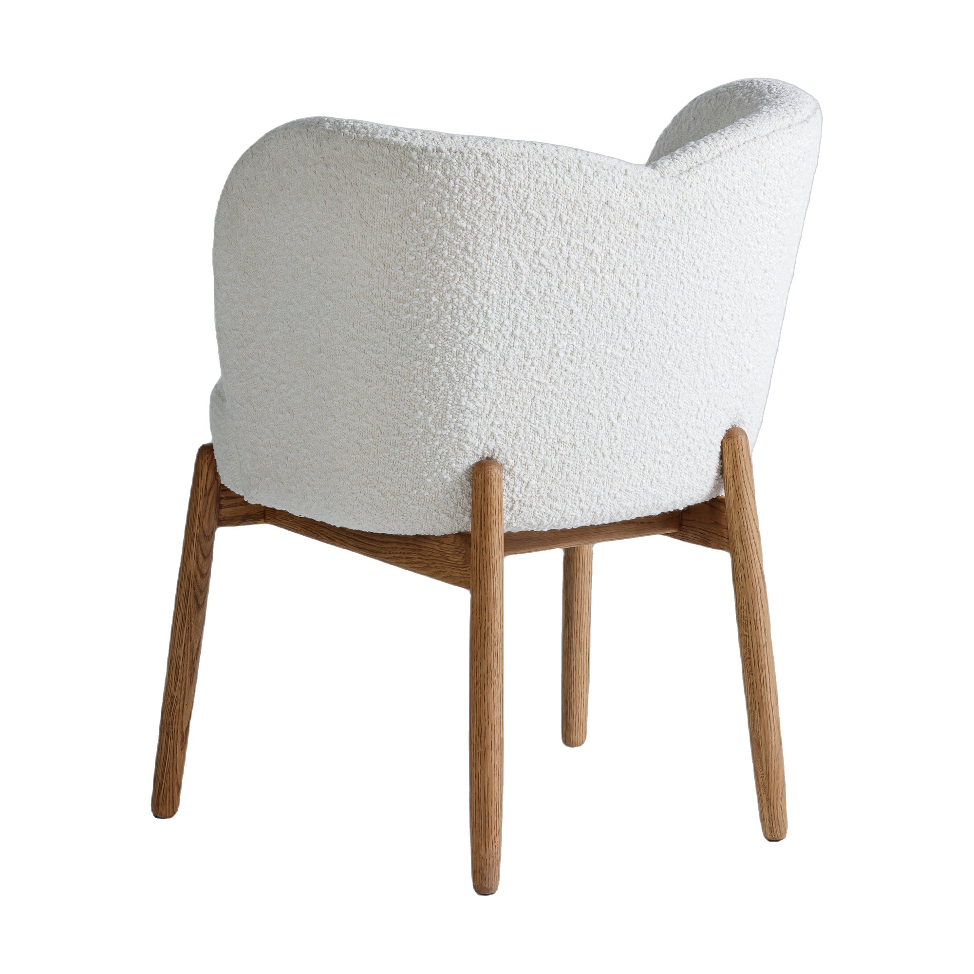 Shibuya Dining Chair with Natural Oak Frame and Olana Off White Fabric - image 3