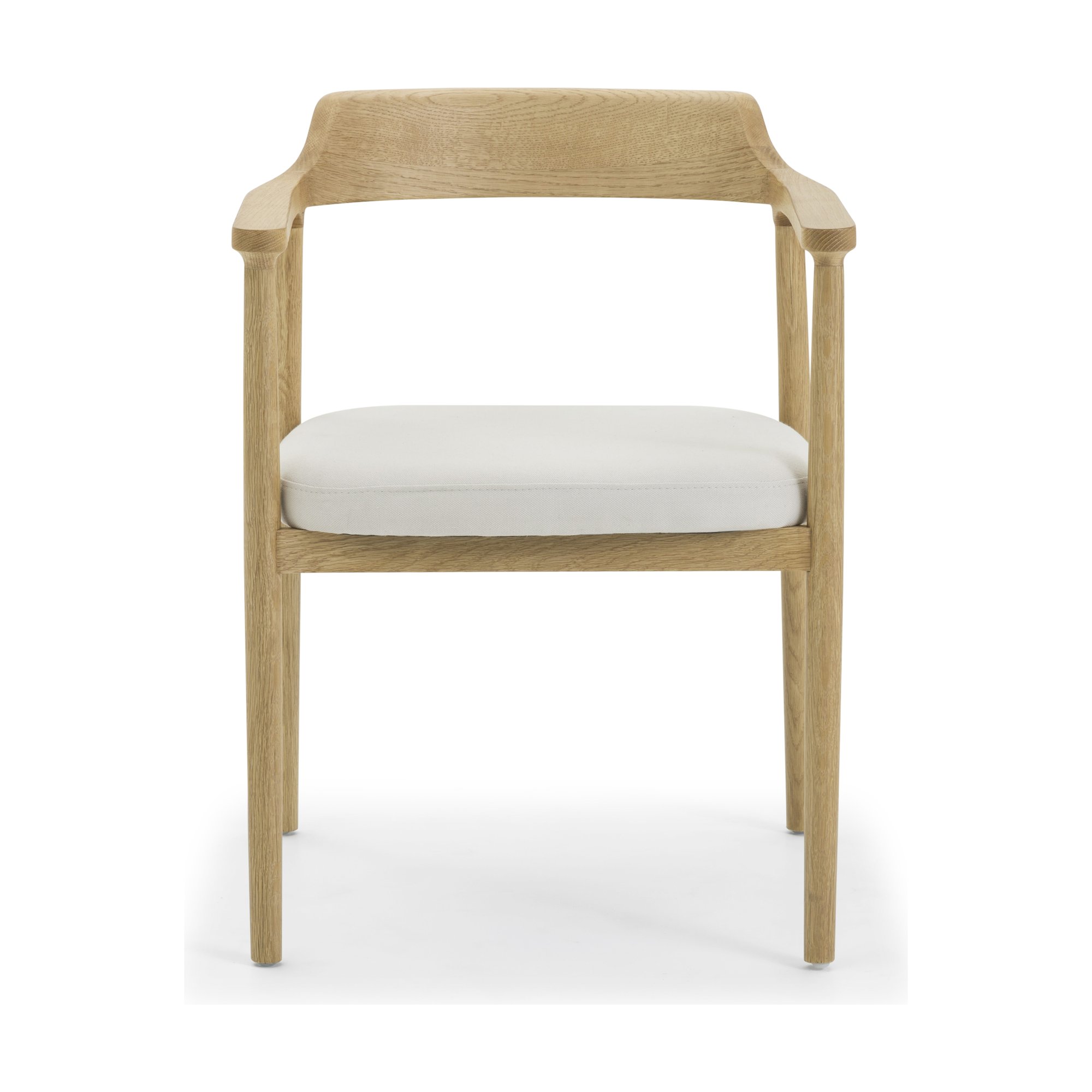 Verona Arm Chair with Natural Rubberwood Frame and Diego Cream Fabric - image 5