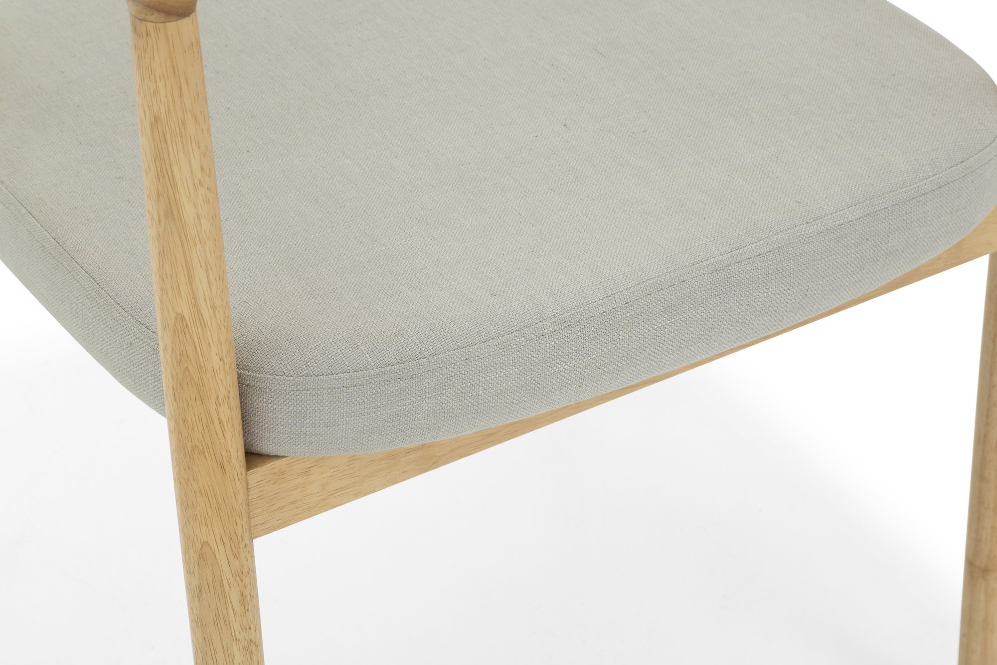 Silla de Comedor Verona con Brazos, con Estructura de Rubberwood Natural y Tela Diego Mineral - image 4