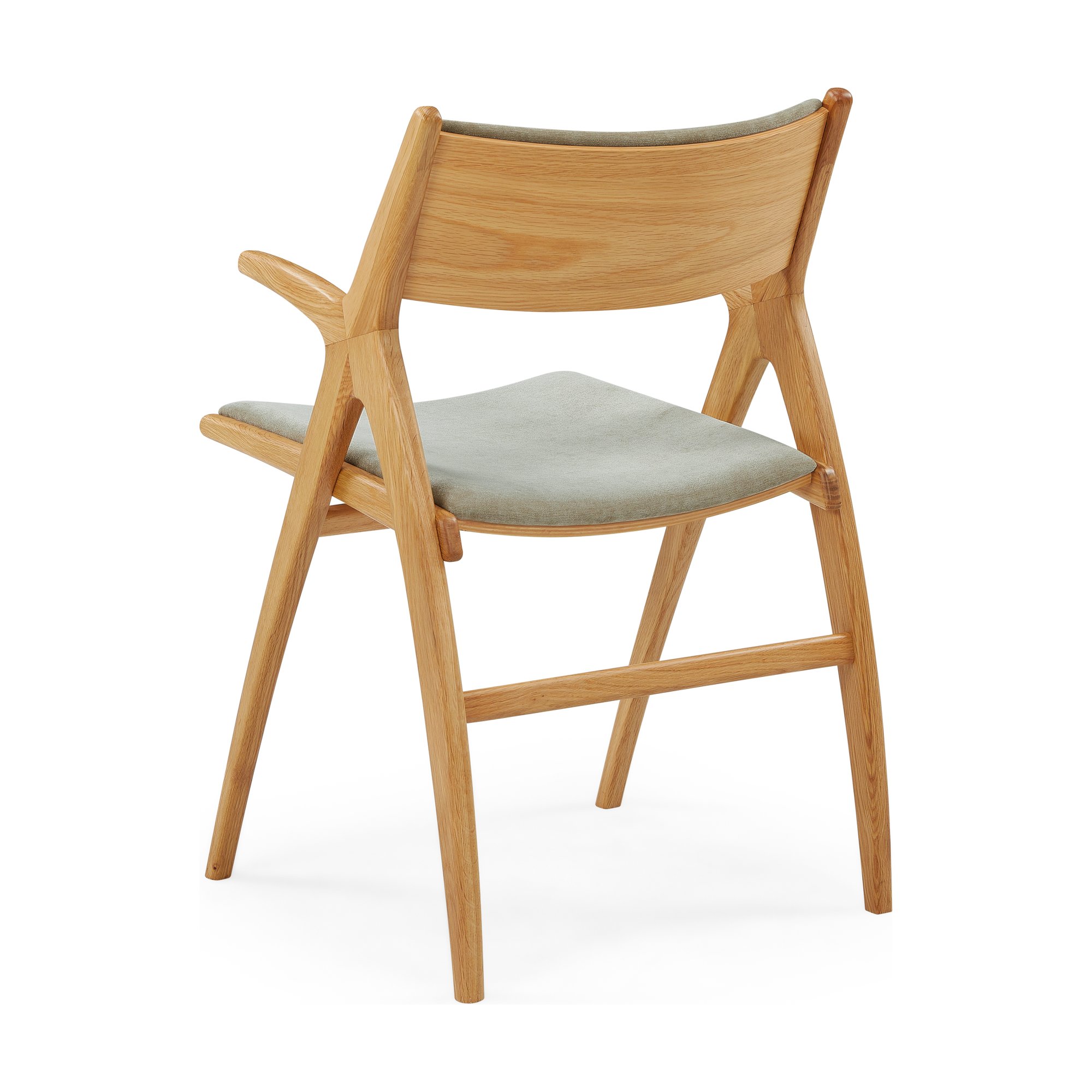 Silla de Comedor X-Ray con Brazos, con Estructura de Roble y Tela Moss Latte - image 10
