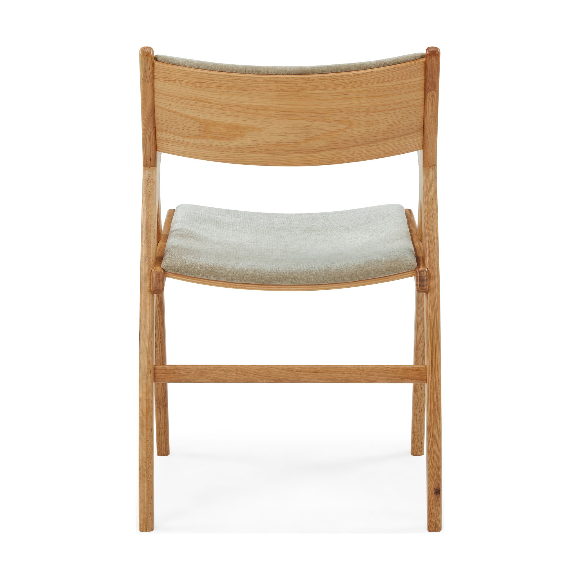 Silla de Comedor X-Ray con Brazos, con Estructura de Roble y Tela Moss Latte - image 4