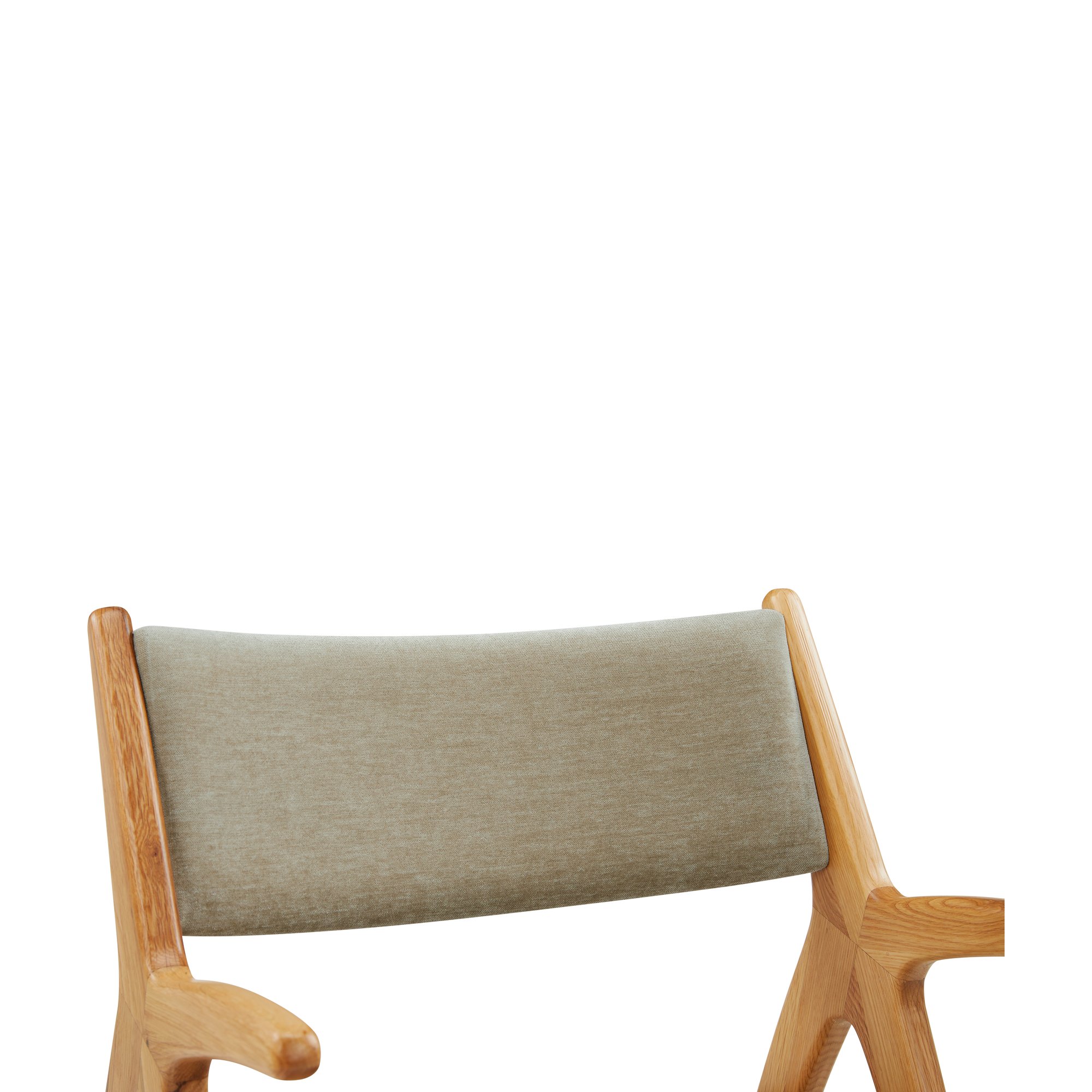 Silla de Comedor X-Ray con Brazos, con Estructura de Roble y Tela Moss Latte - image 5