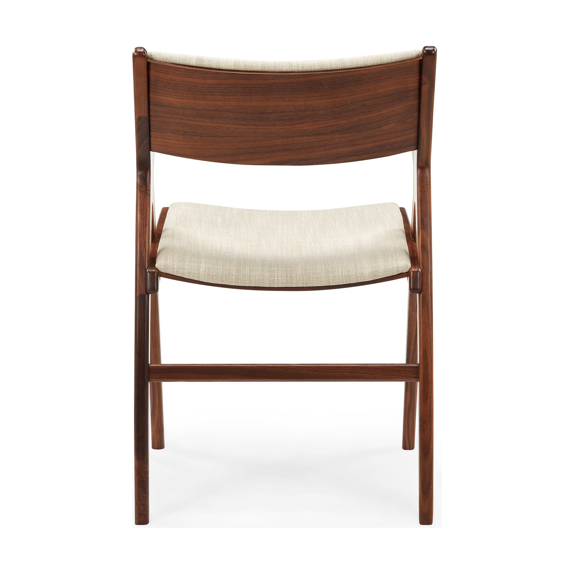Silla de Comedor X-Ray con Brazos, con Estructura de Nogal y Tela Austria Sand - image 4