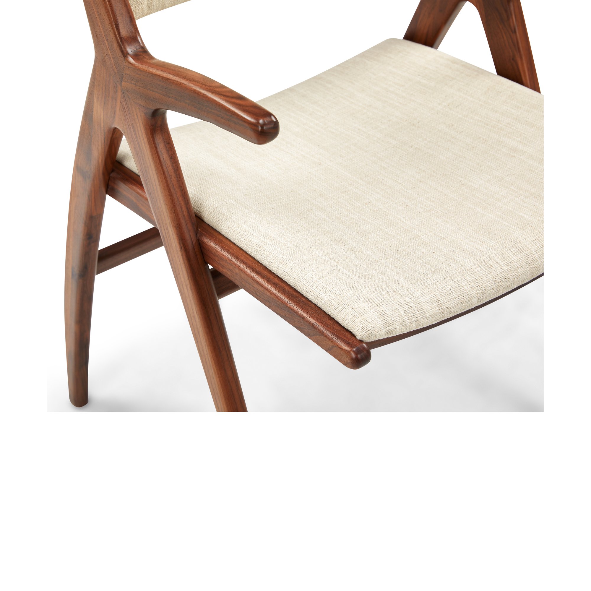 Silla de Comedor X-Ray con Brazos, con Estructura de Nogal y Tela Austria Sand - image 7