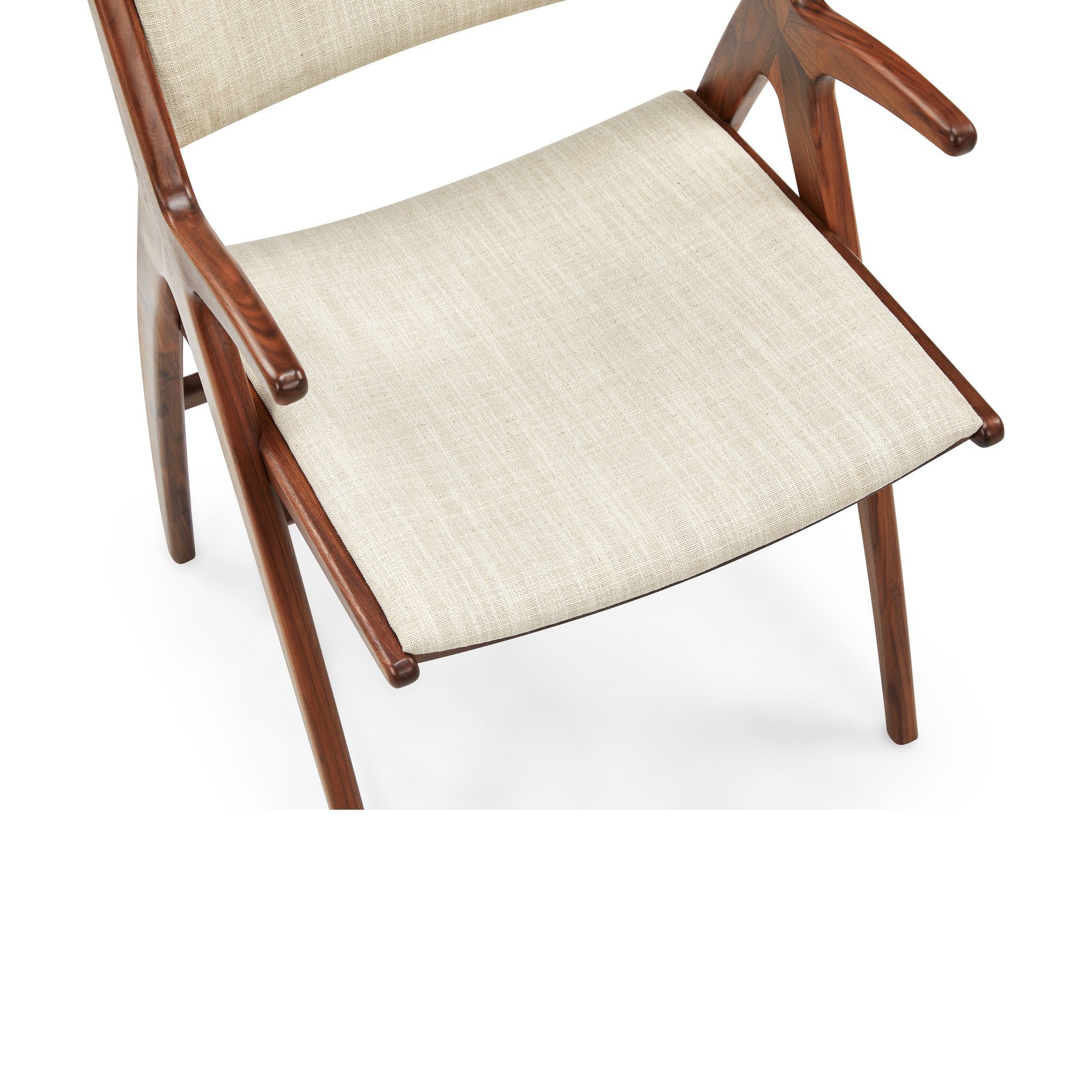 Silla de Comedor X-Ray con Brazos, con Estructura de Nogal y Tela Austria Sand - image 8