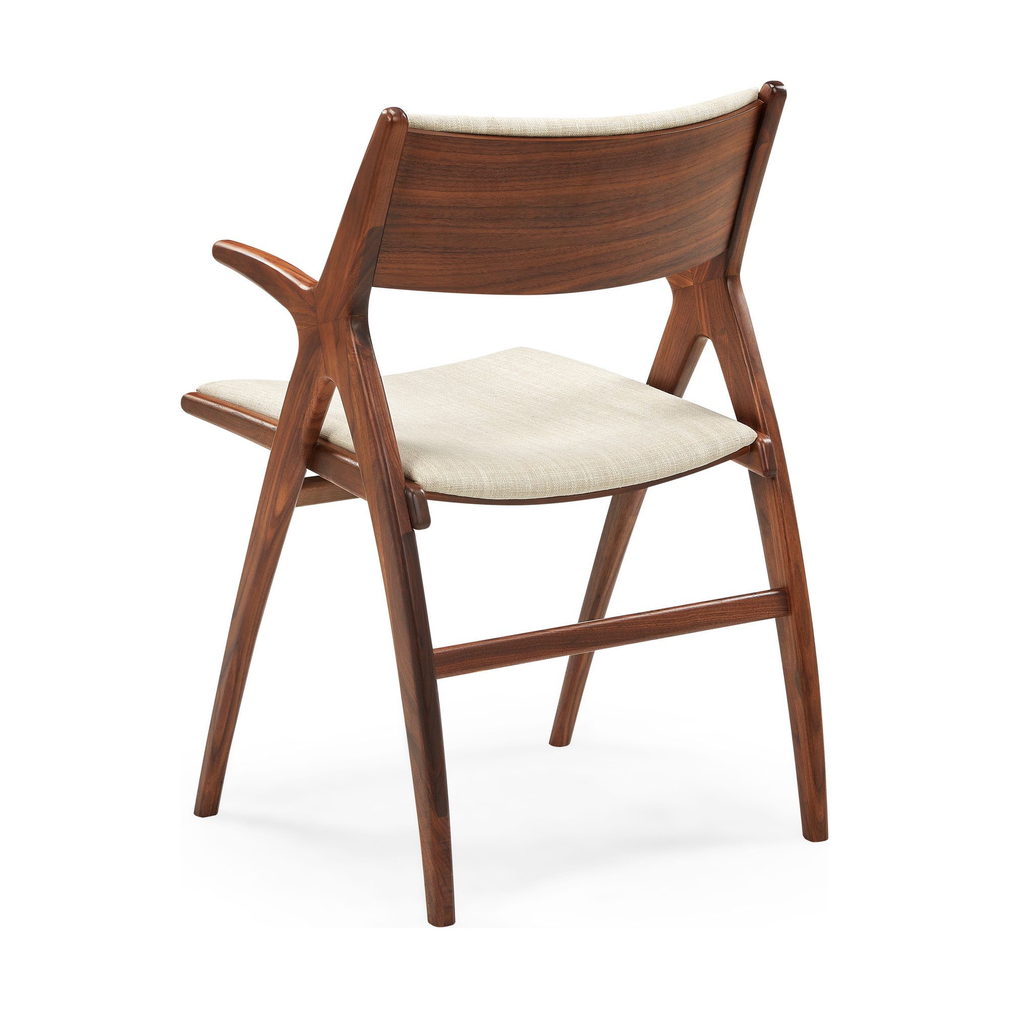 Silla de Comedor X-Ray con Brazos, con Estructura de Nogal y Tela Austria Sand - image 9