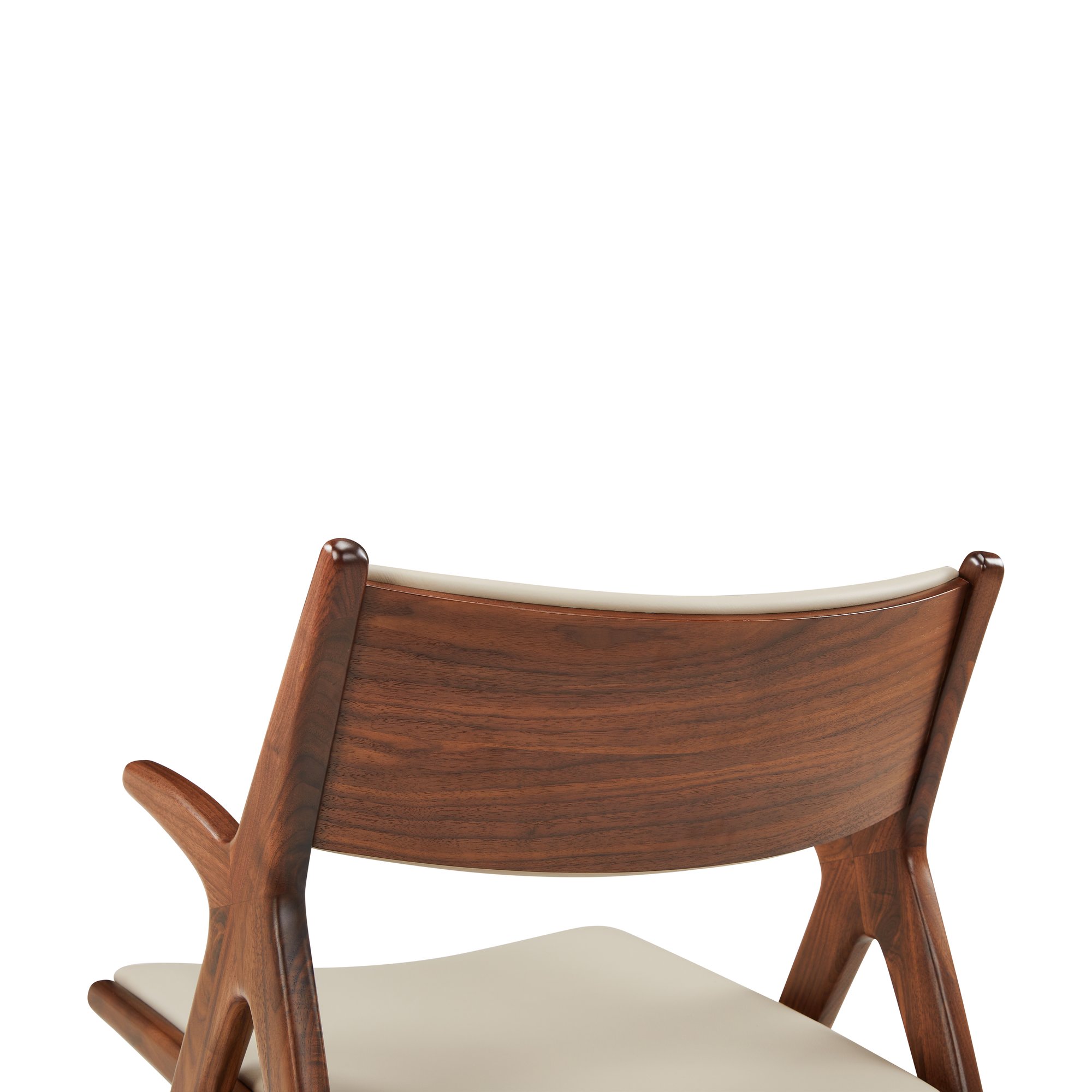 X-Ray Arm Chair with Walnut Frame and Almond Leather - image 11