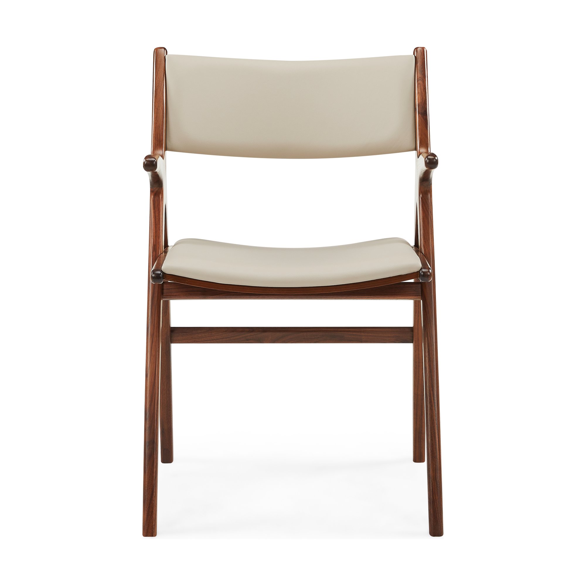 X-Ray Arm Chair with Walnut Frame and Almond Leather - image 2