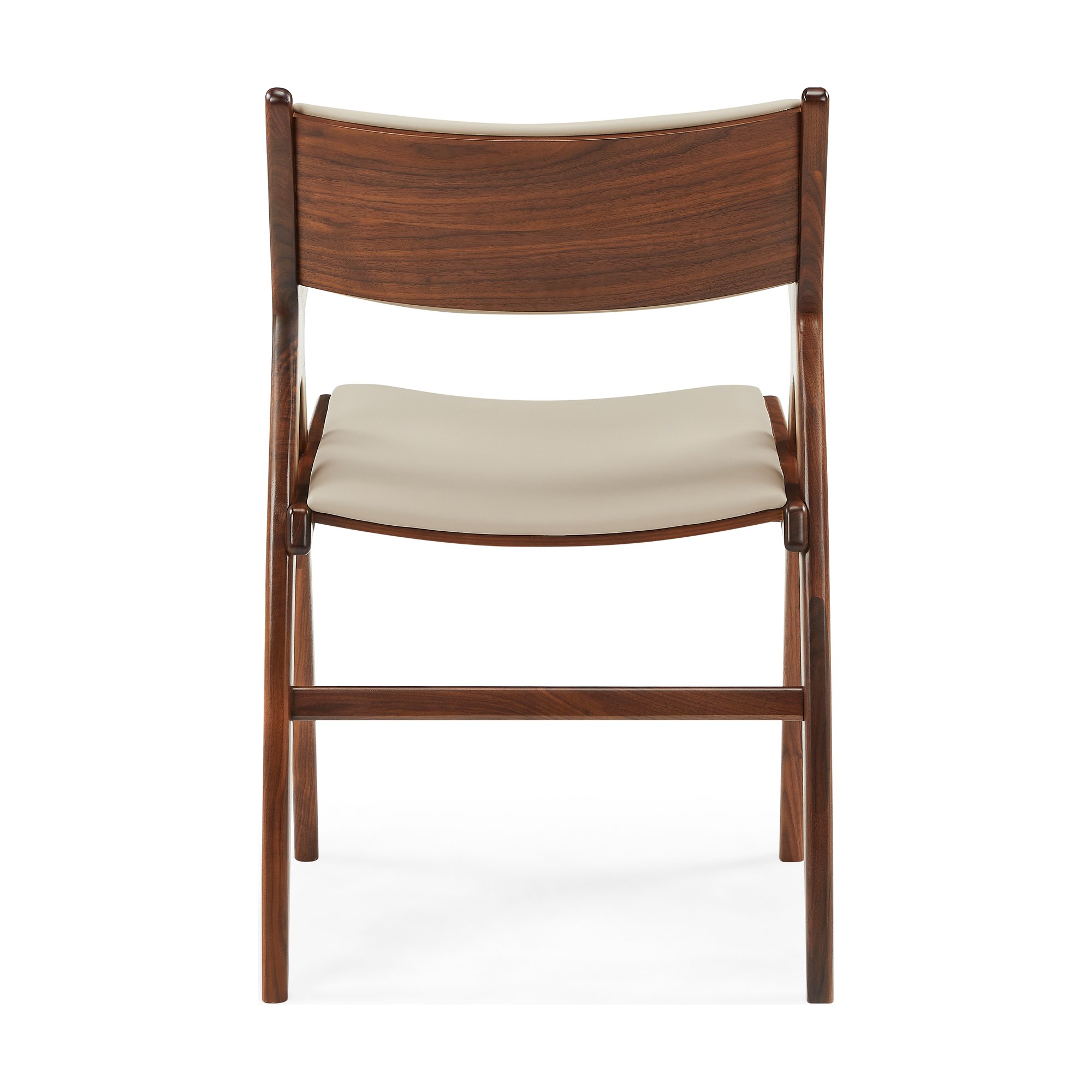 X-Ray Arm Chair with Walnut Frame and Almond Leather - image 4