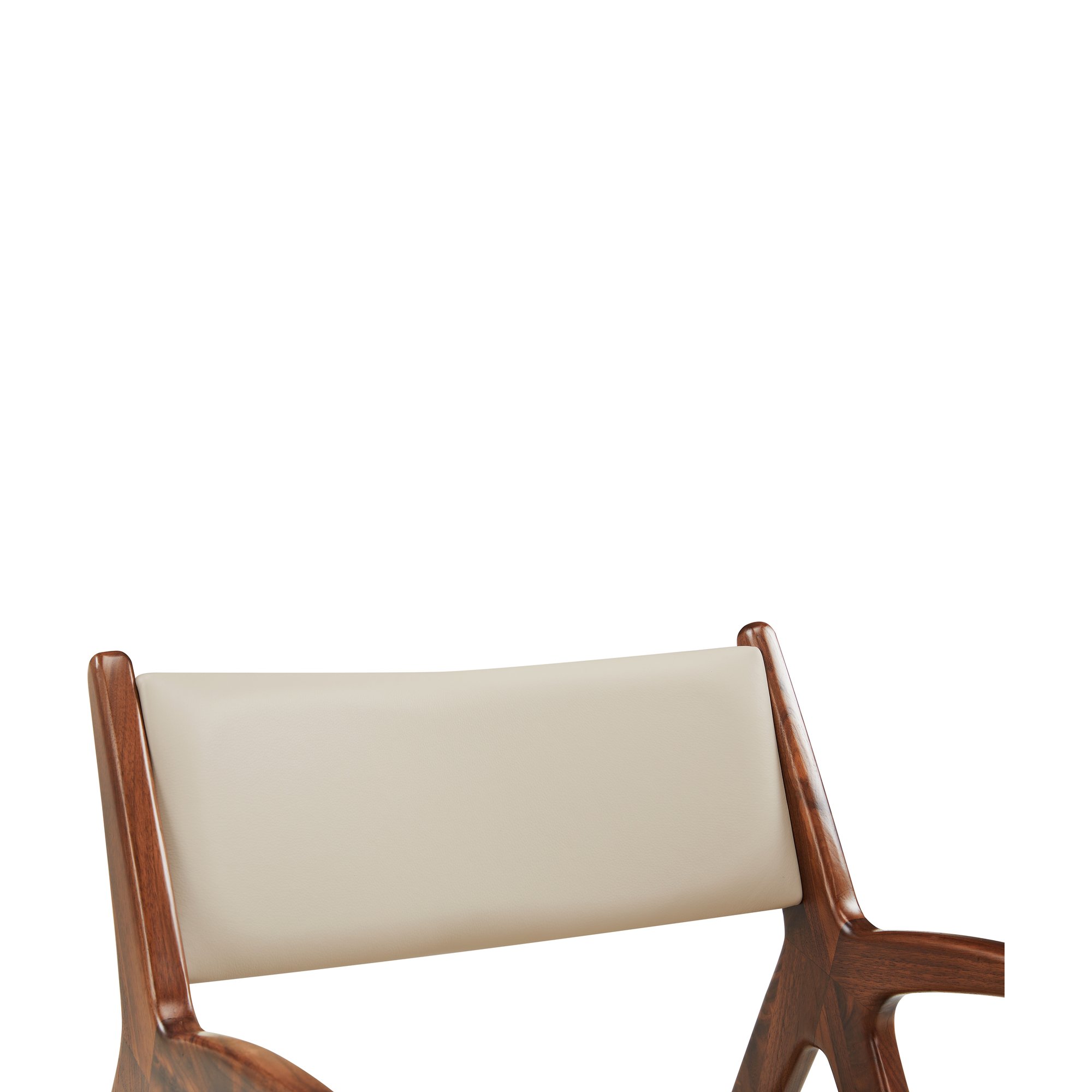 X-Ray Arm Chair with Walnut Frame and Almond Leather - image 5