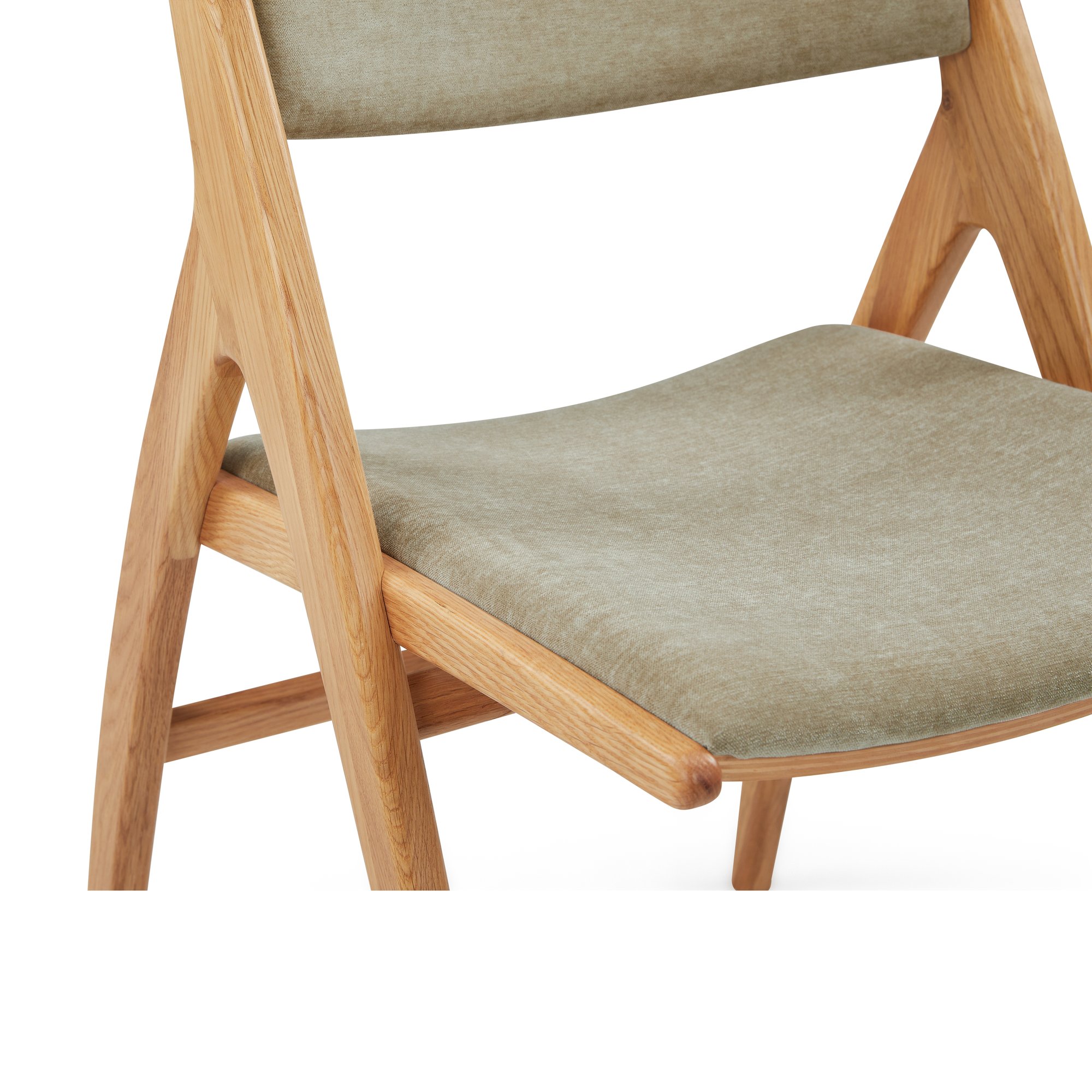 Silla de Comedor X-Ray con Estructura de Roble y Tela Moss Latte - image 7