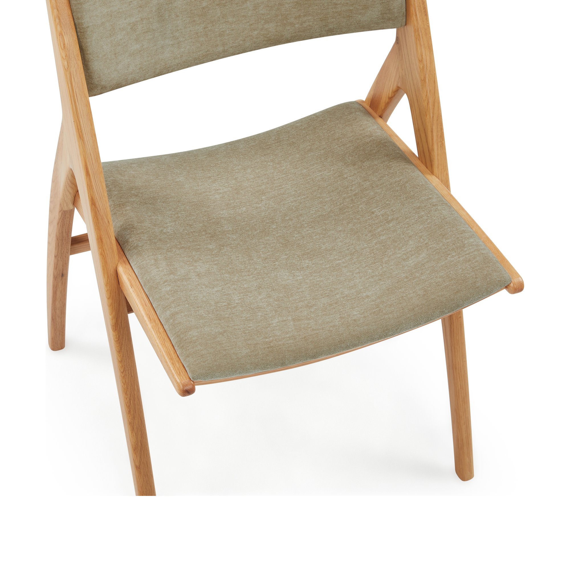 Silla de Comedor X-Ray con Estructura de Roble y Tela Moss Latte - image 8