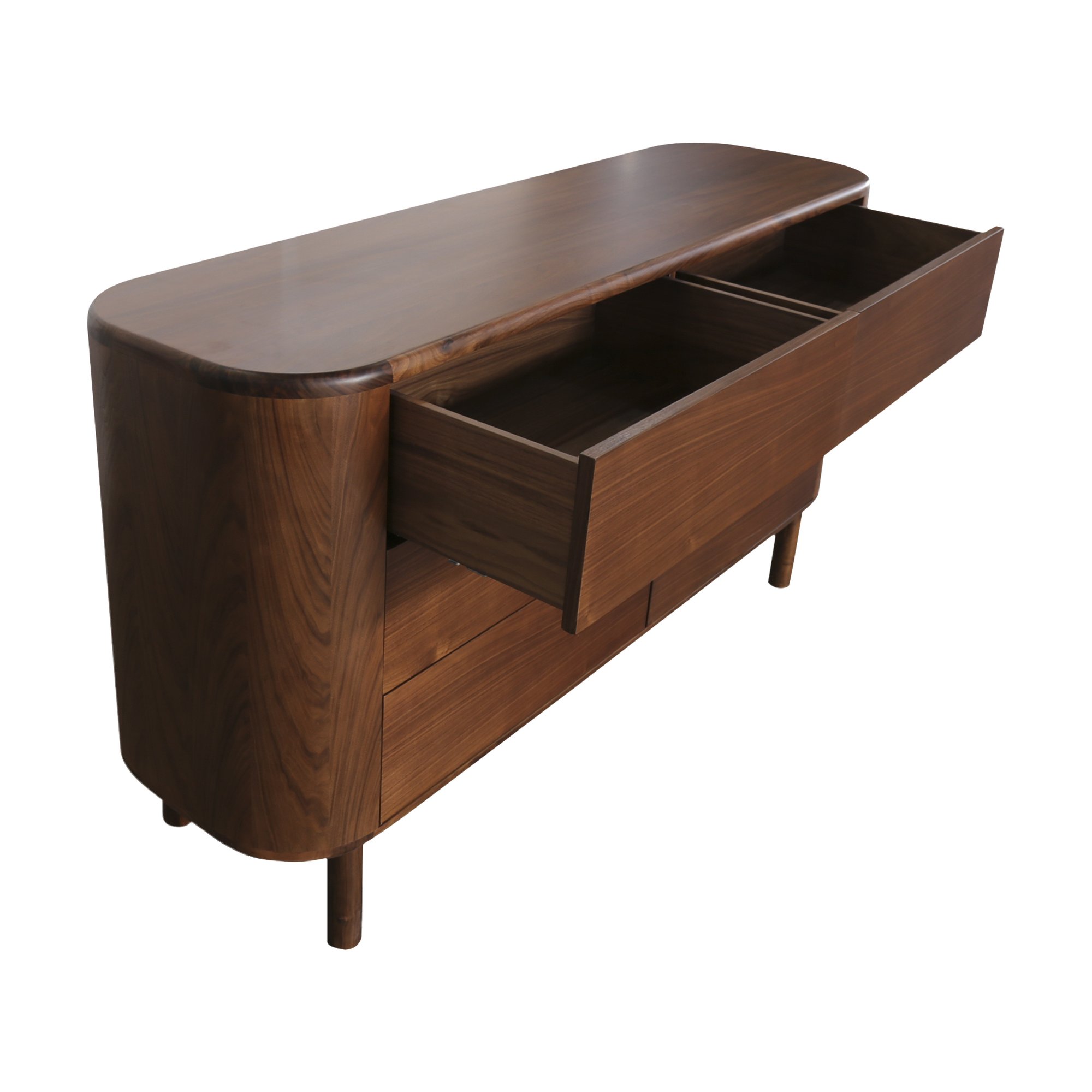 Cómoda Froda con Estructura de Nogal Natural y Cuerpo de Chapa de Nogal Natural, 160cm - image 3