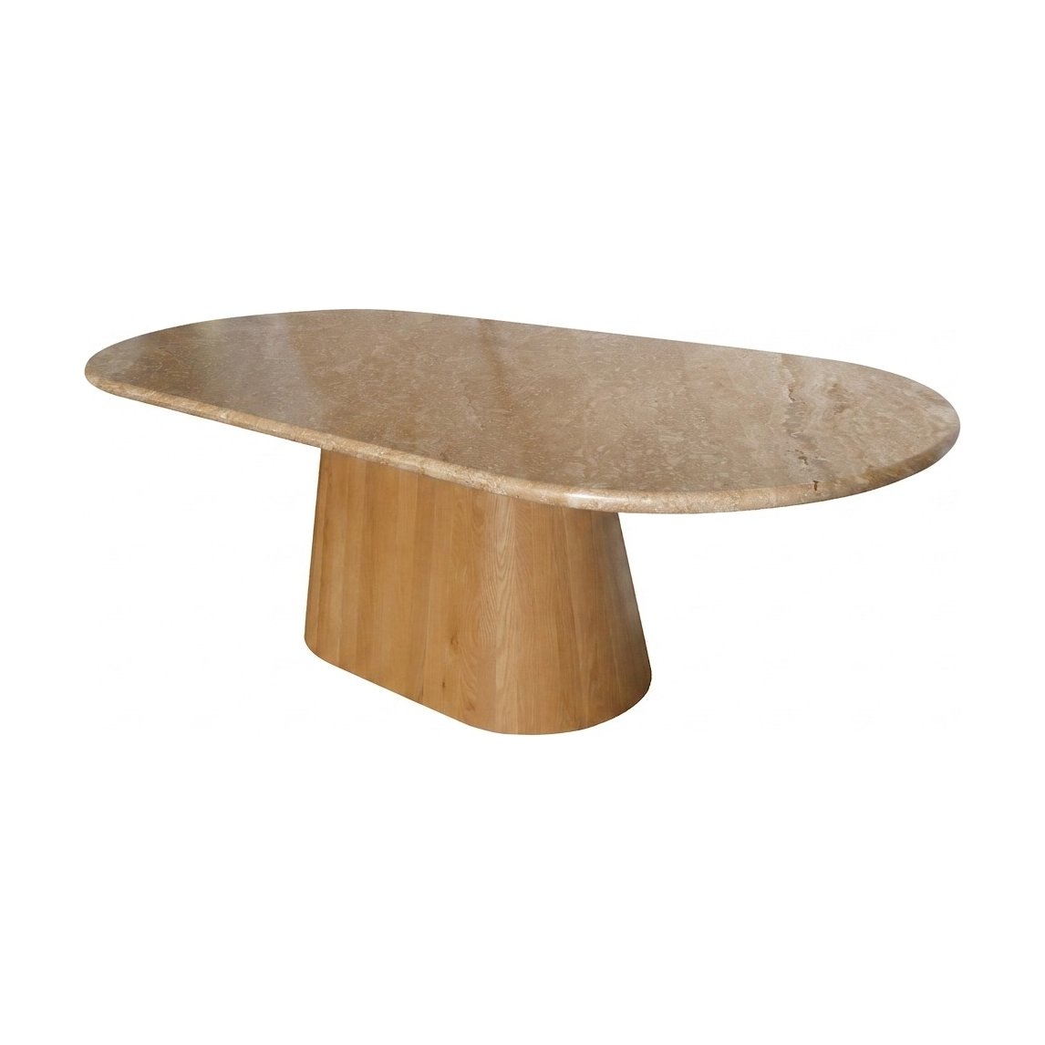Ferrara Oval Dining Table with Travertine in 240cm - image 3