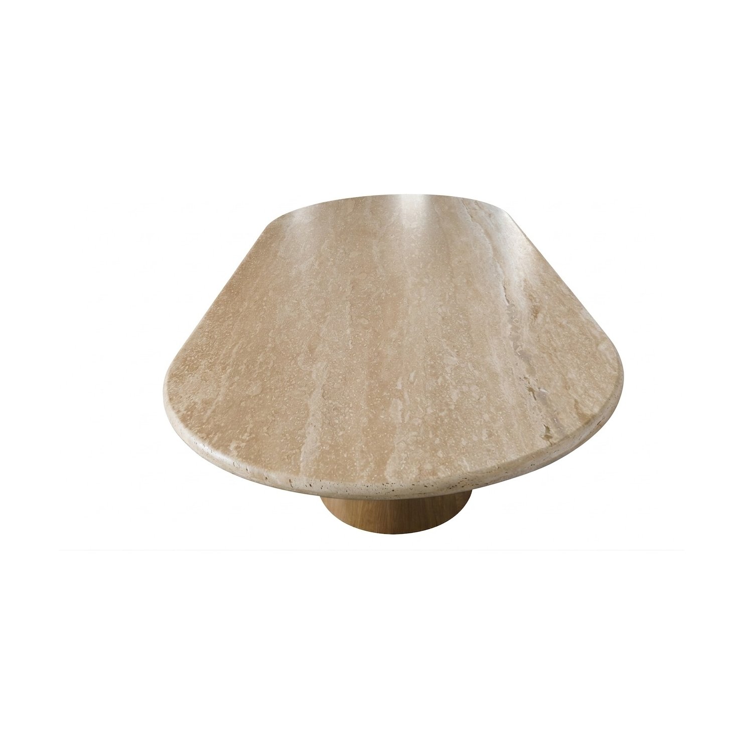 Ferrara Oval Dining Table with Travertine in 240cm - image 5
