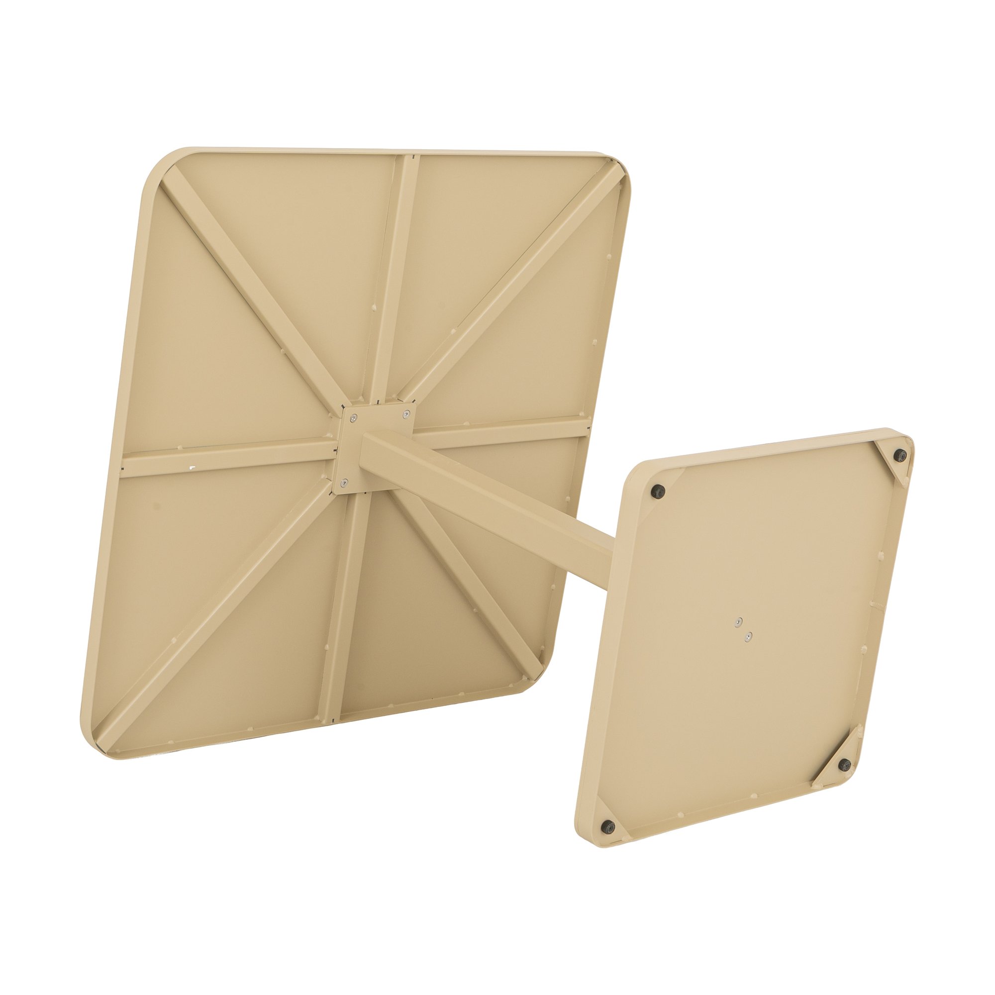 Mesa Cuadrada Incline en Acero Beige, 80cm - image 2