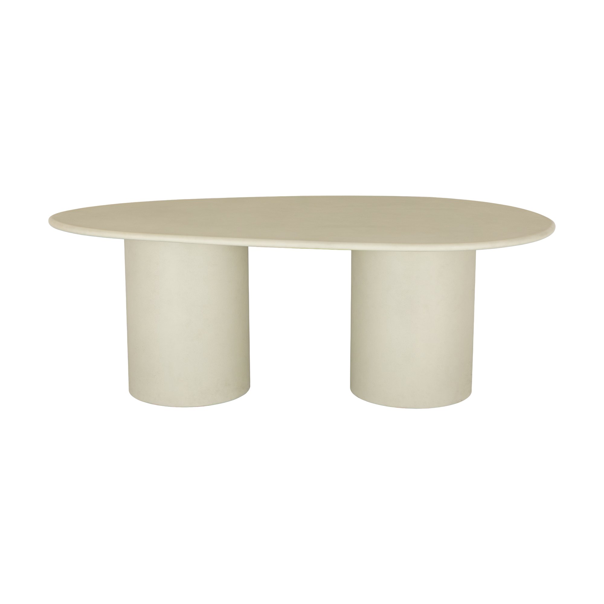 Mesa de Comedor Oblio en Fibrocemento Blanco Menta con Acabado Poroso, 200cm - image 2
