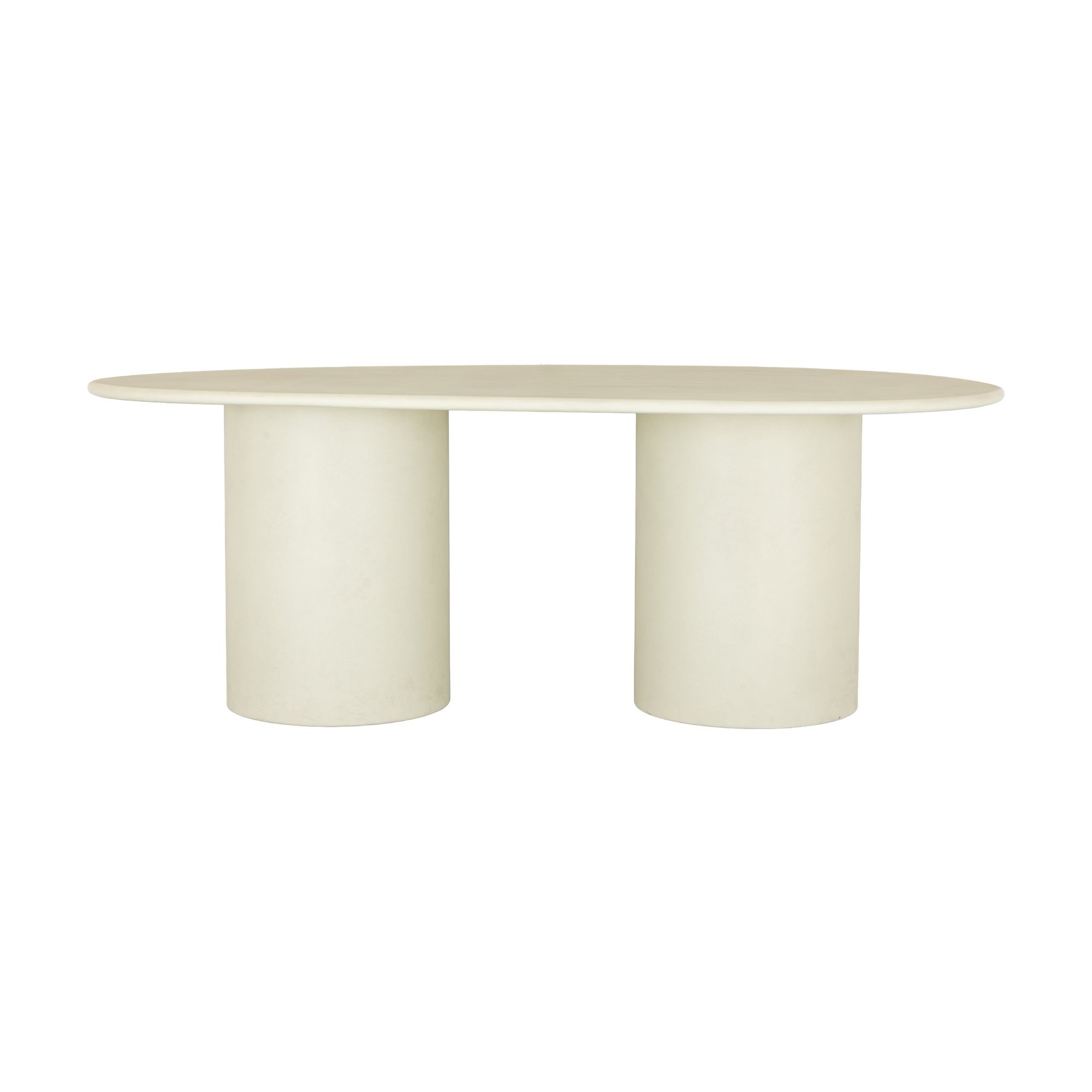 Mesa de Comedor Oblio en Fibrocemento Blanco Menta con Acabado Poroso, 200cm - image 3