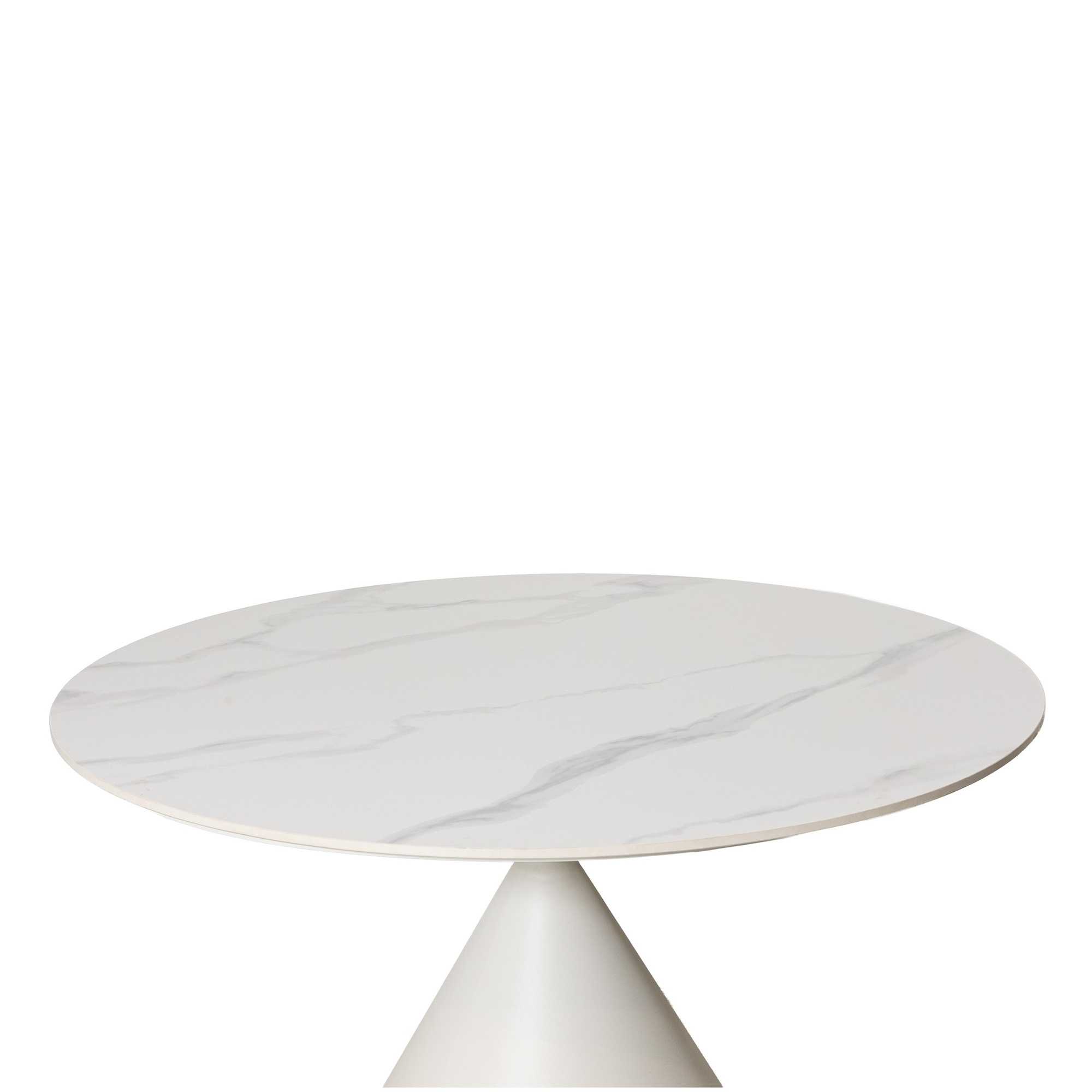 Cubierta de Mesa Trumpet en Cerámica Blanca, 120cm - image 1
