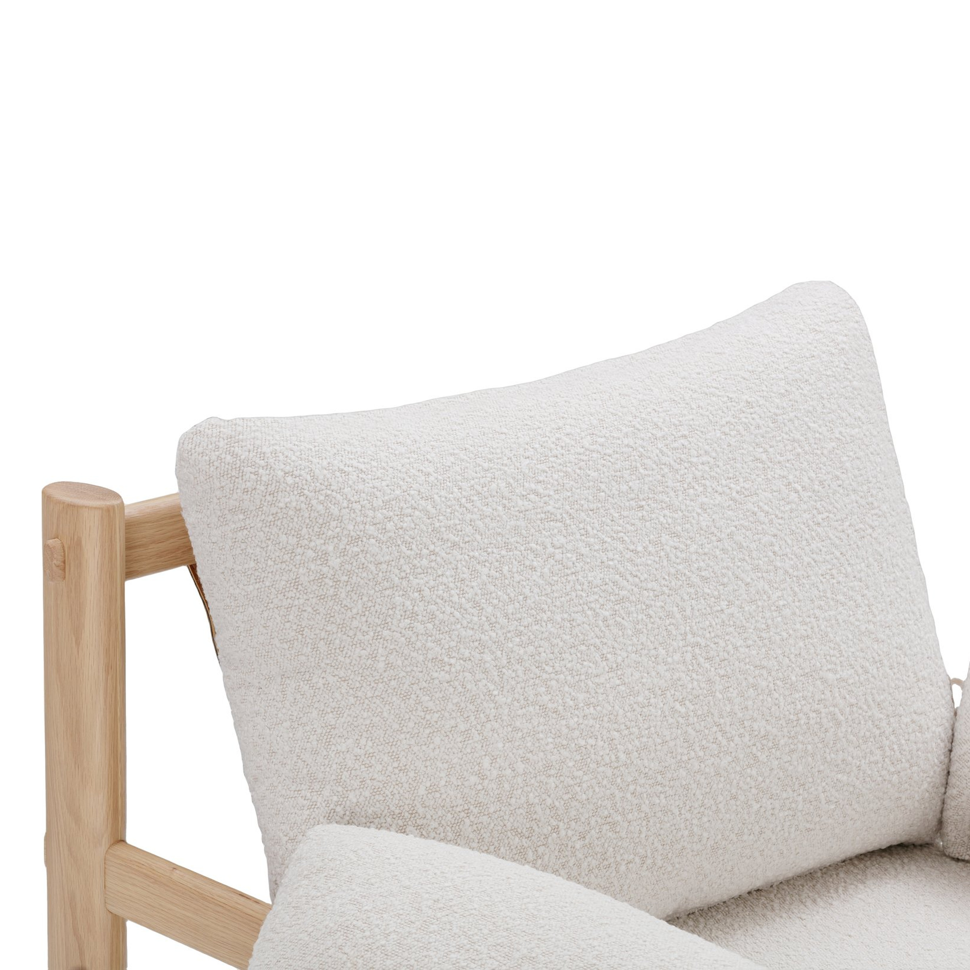 Sillón Abbe con Estructura de Roble Natural y Tela Olana Off White - image 6