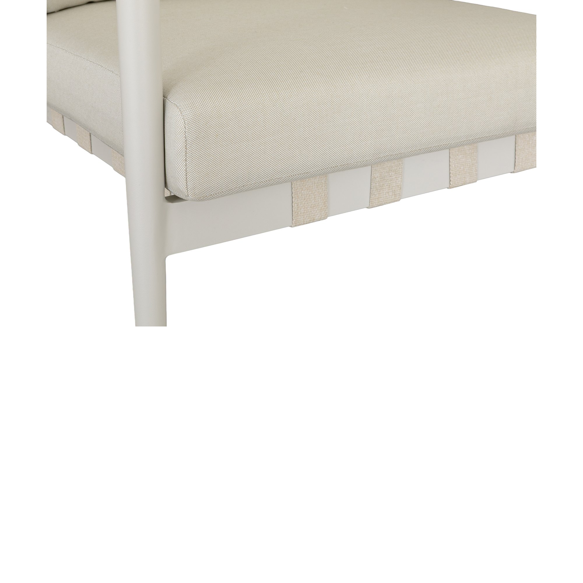 Sillón Acropolis con Estructura de Aluminio Crema, Tela AE2 Beige y Tejido Beige - image 5