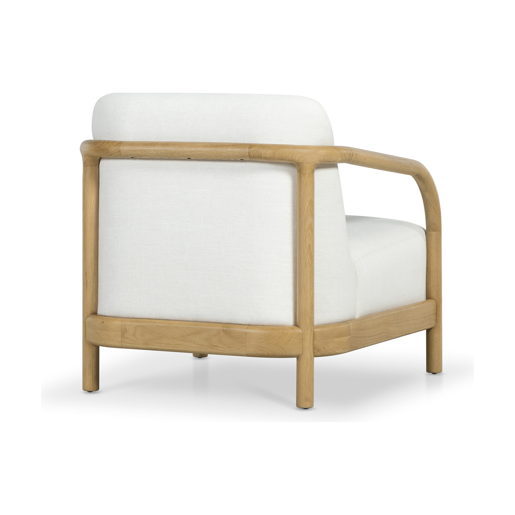 Sillón Alma con Estructura de Rubberwood Natural y Tela Diego Cream - image 4