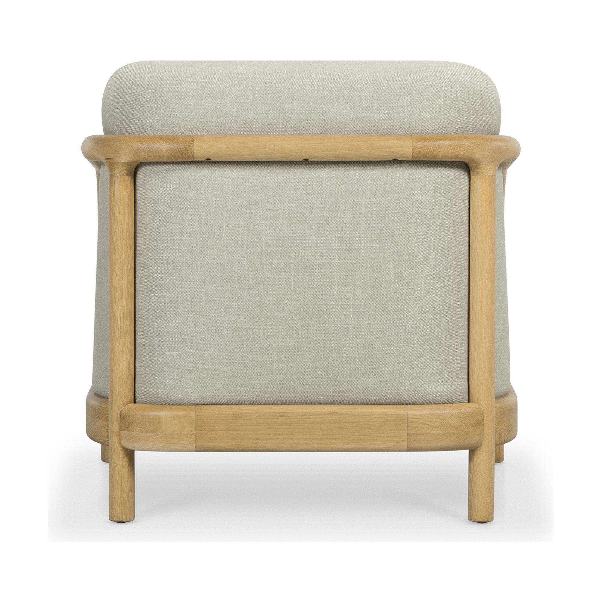 Alma Lounge Chair with Natural Rubberwood Frame and Diego Mineral Fabric - image 4