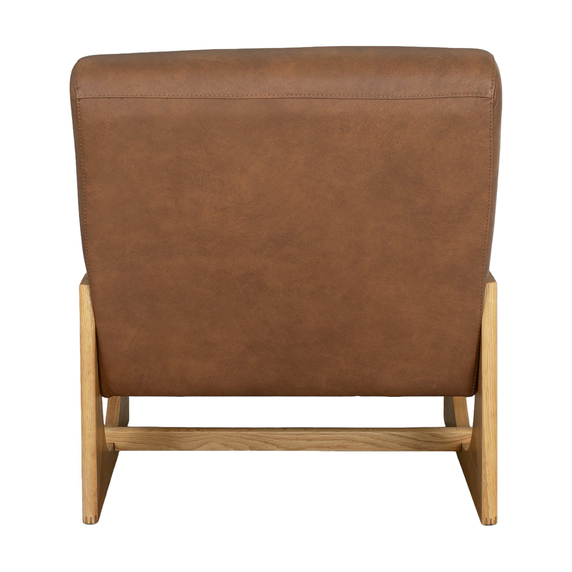 Sillón Arch con Estructura de Roble Natural y Cuero Courier Hazel - image 4