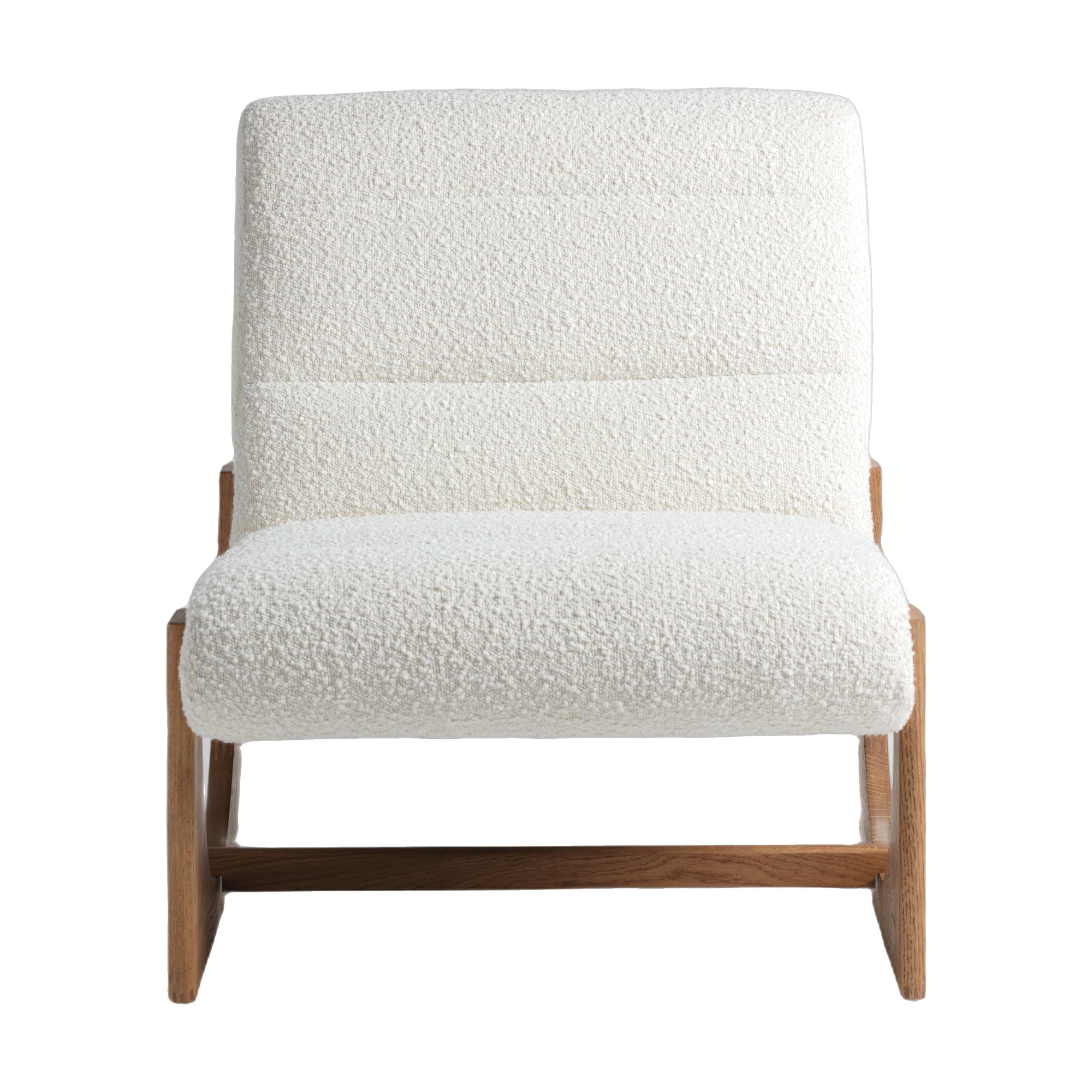 Arch Lounge Chair with Natural Oak Frame and Olana Off White Fabric - image 2